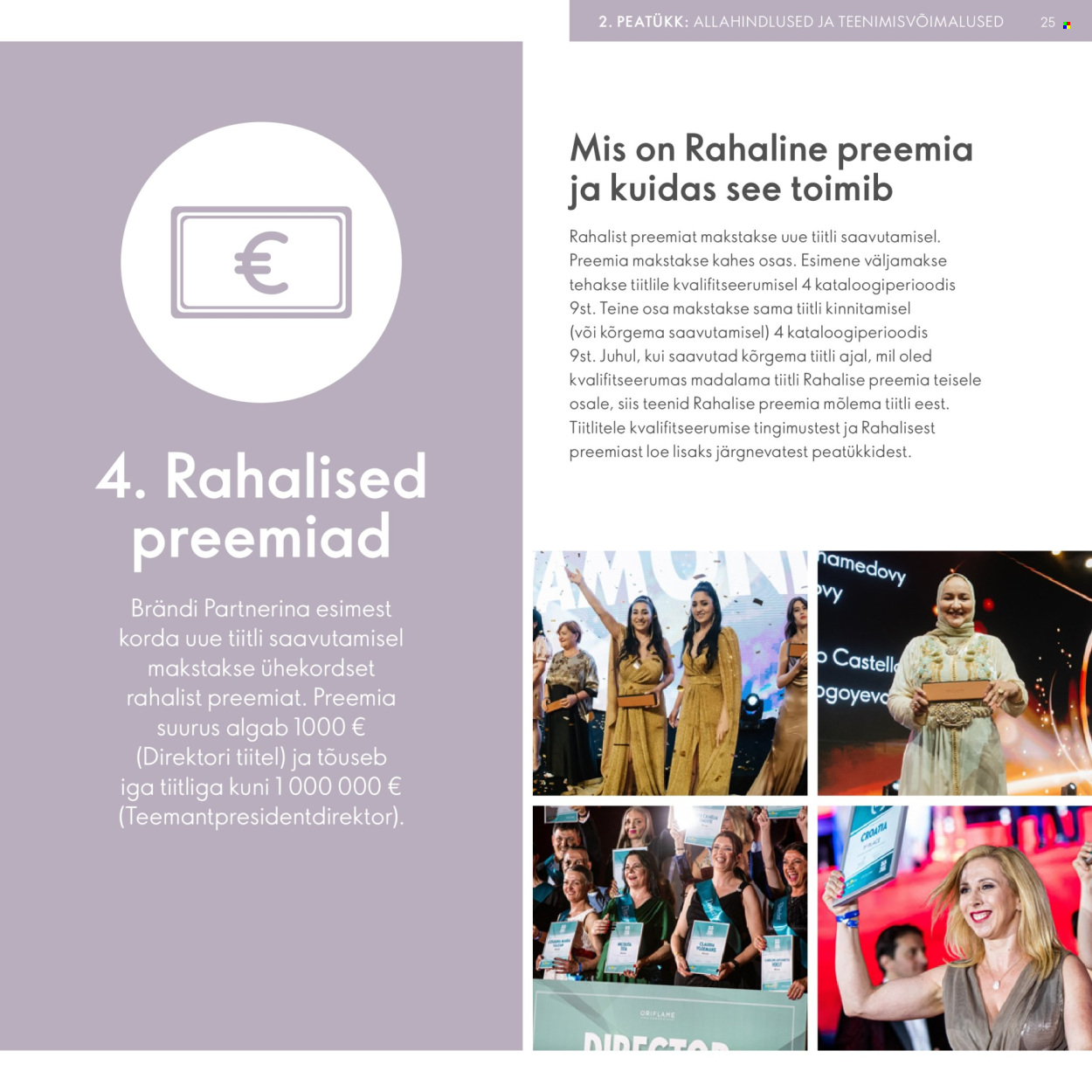 Oriflame kliendileht - Brändi Partneri Preemiaplaan 25