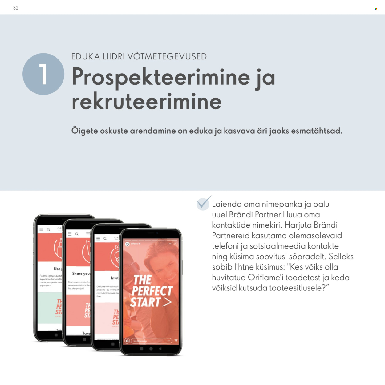 Oriflame kliendileht - Brändi Partneri Preemiaplaan 32