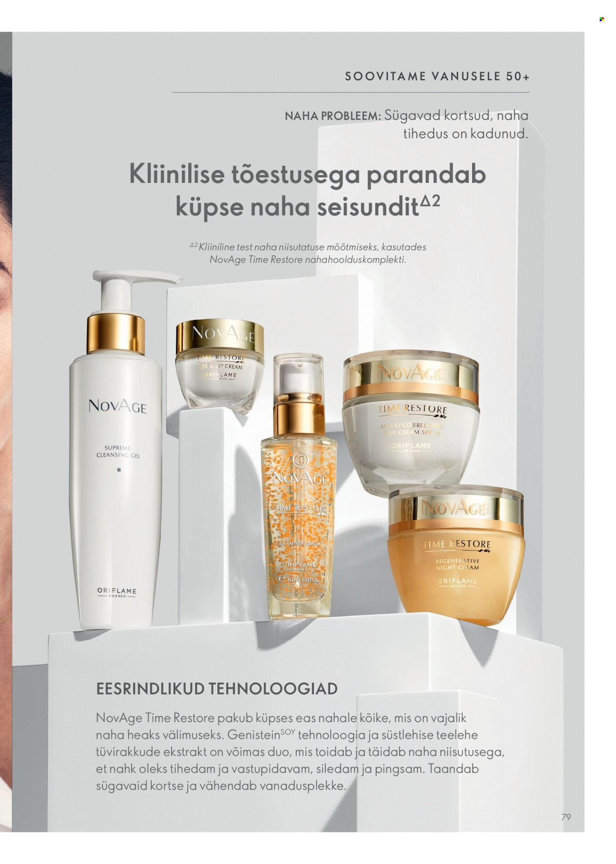 Oriflame kliendileht - Novage+ tootejuht 79