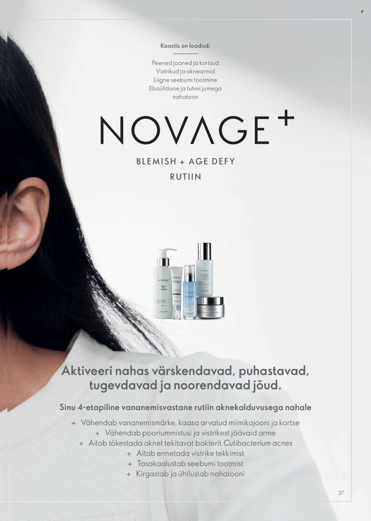 Oriflame kliendileht - Novage+ tootejuht 37