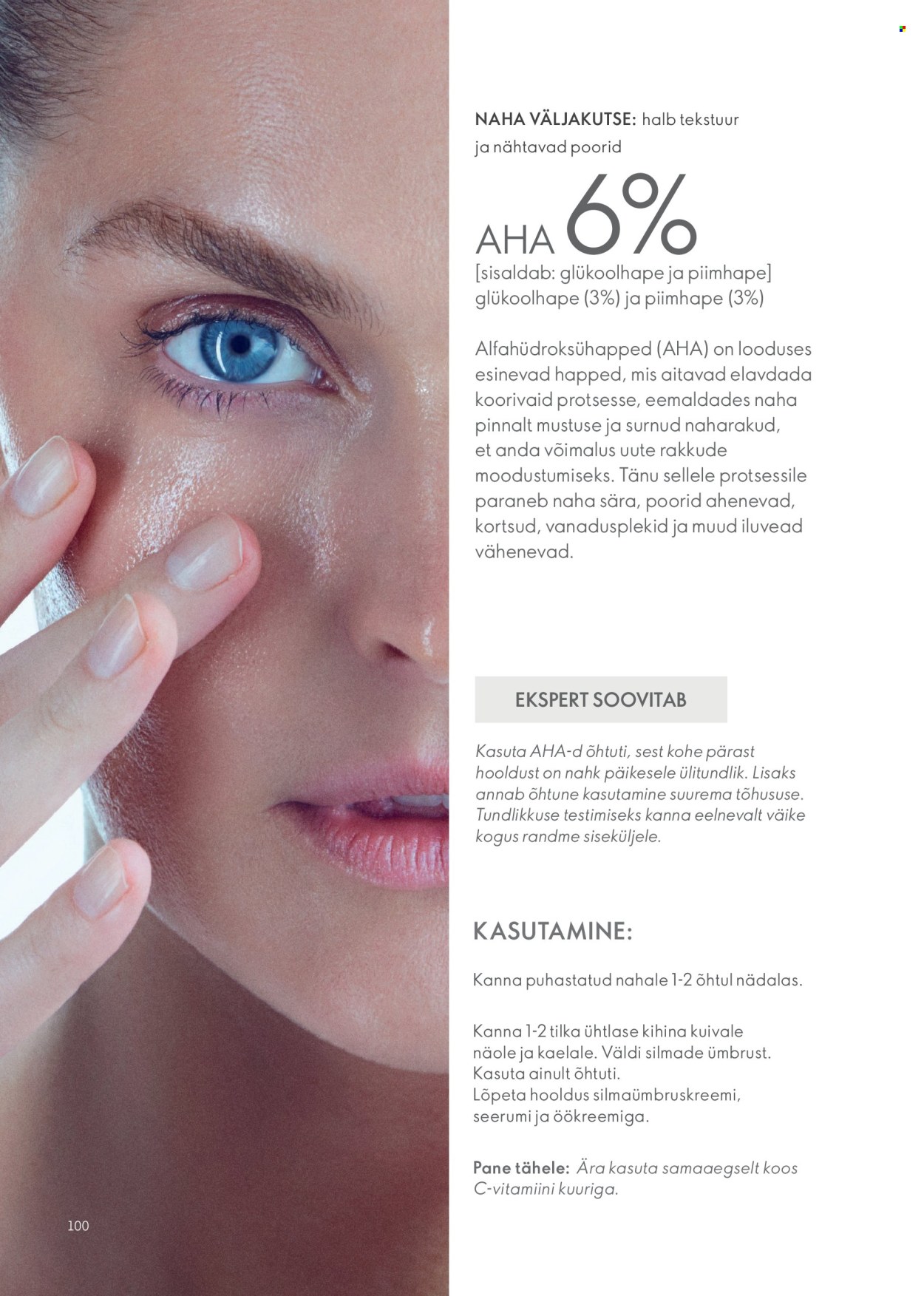 Oriflame kliendileht - Novage+ tootejuht 100