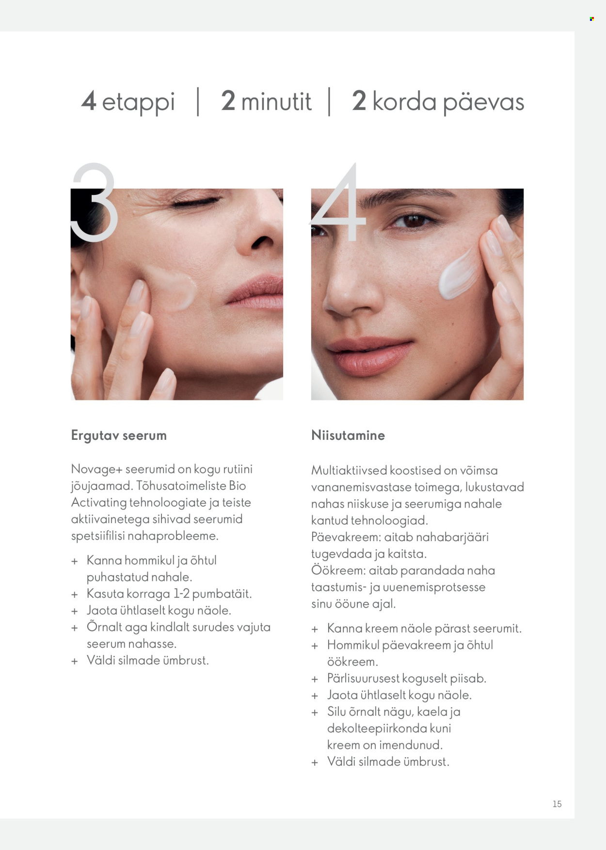 Oriflame kliendileht - Novage+ tootejuht 15