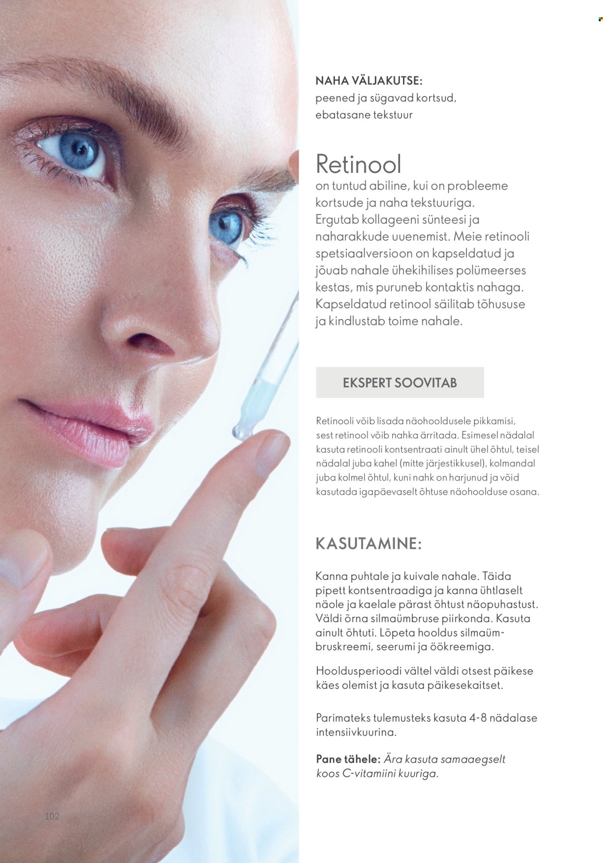 Oriflame kliendileht - Novage+ tootejuht 102