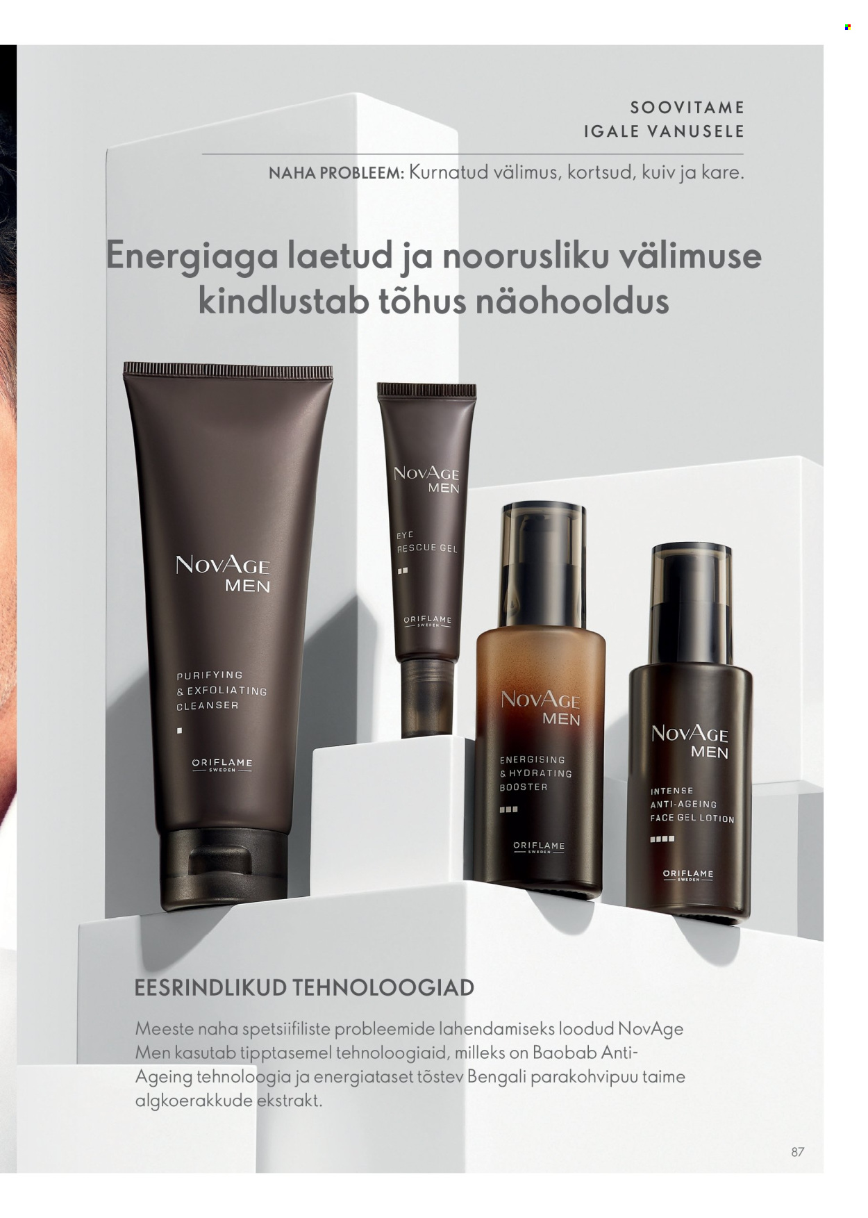 Oriflame kliendileht - Novage+ tootejuht 87