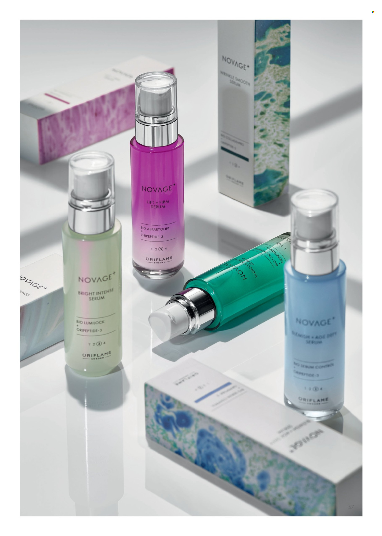 Oriflame kliendileht - Novage+ tootejuht 57