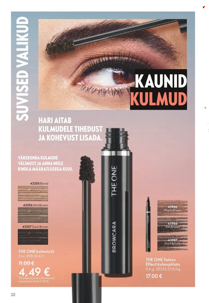 Oriflame kliendileht - Järgmine kataloog 22