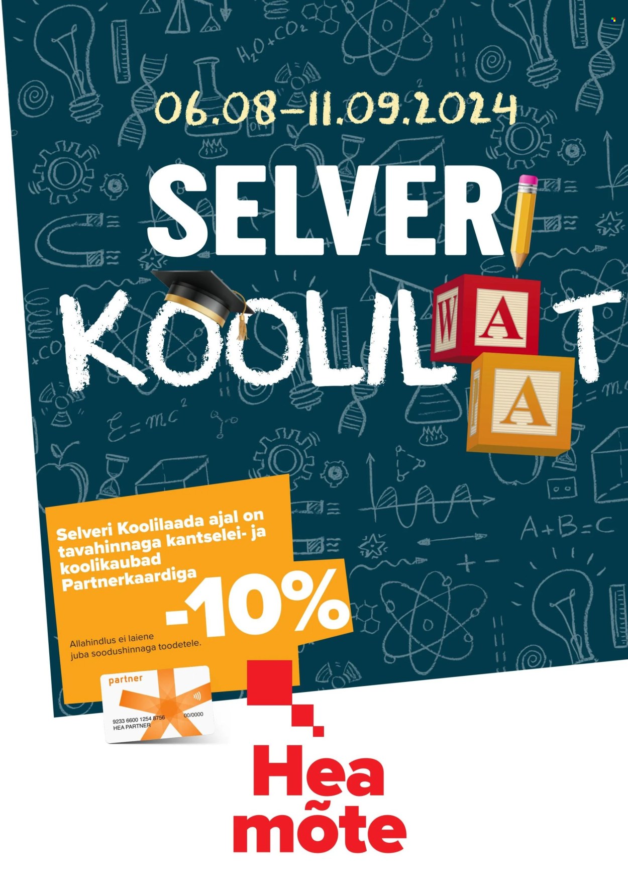 Selver kliendileht - Koolilaat (6.08 - 11.09.2024)