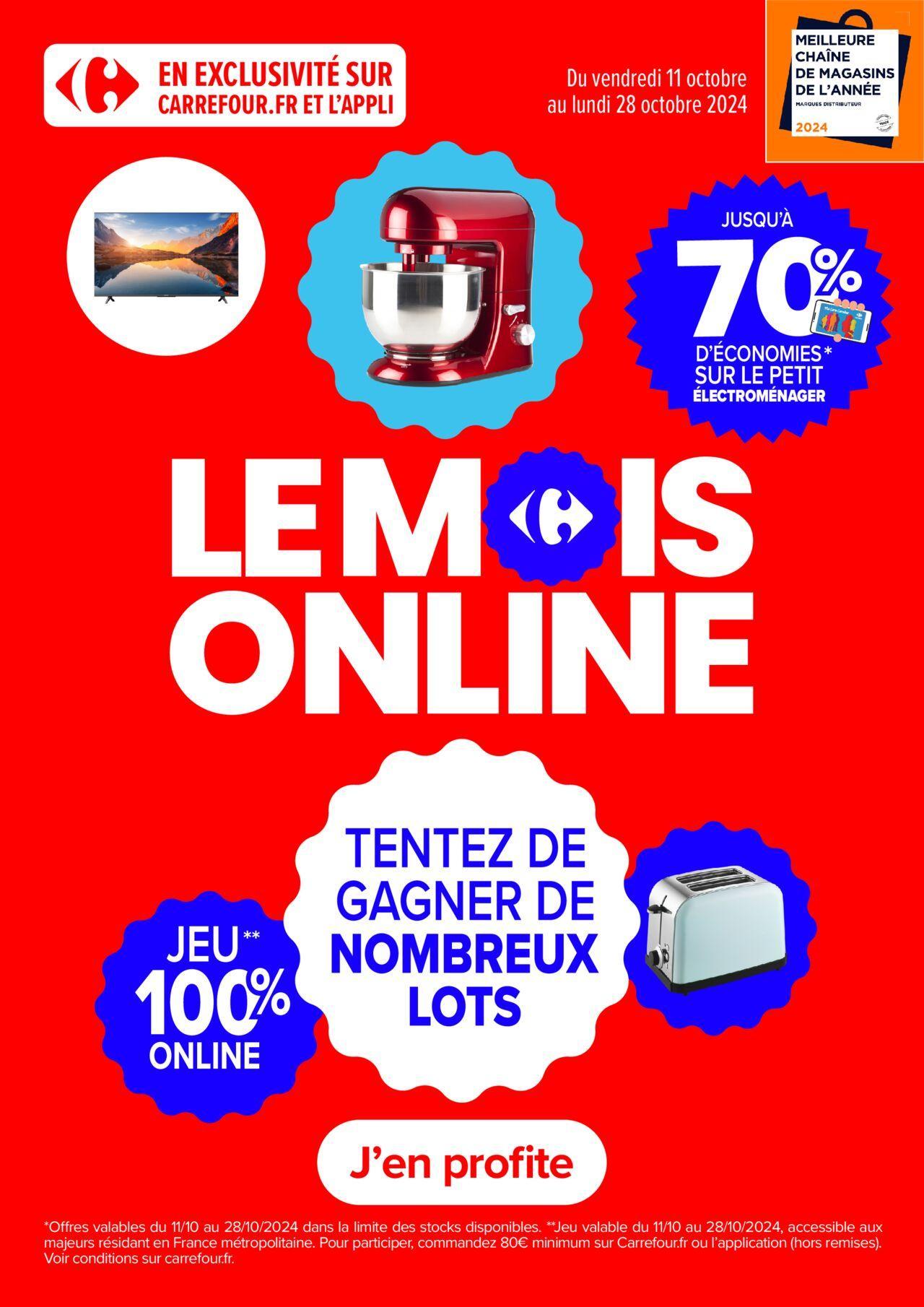 Carrefour Le mois online à partir du 11/10/2024 - 28/10/2024