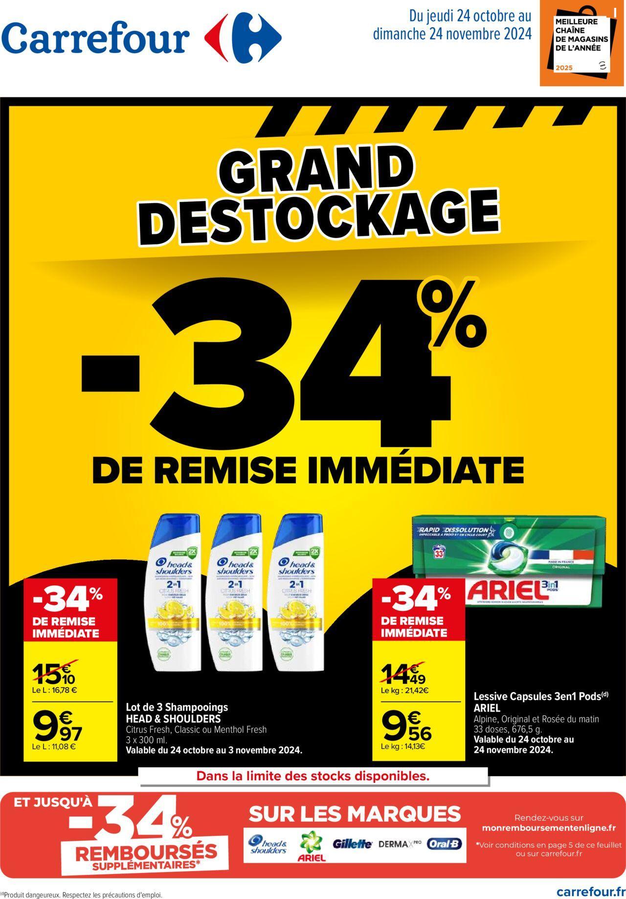 Carrefour Grand destockage à partir du 24/10/2024 - 24/11/2024