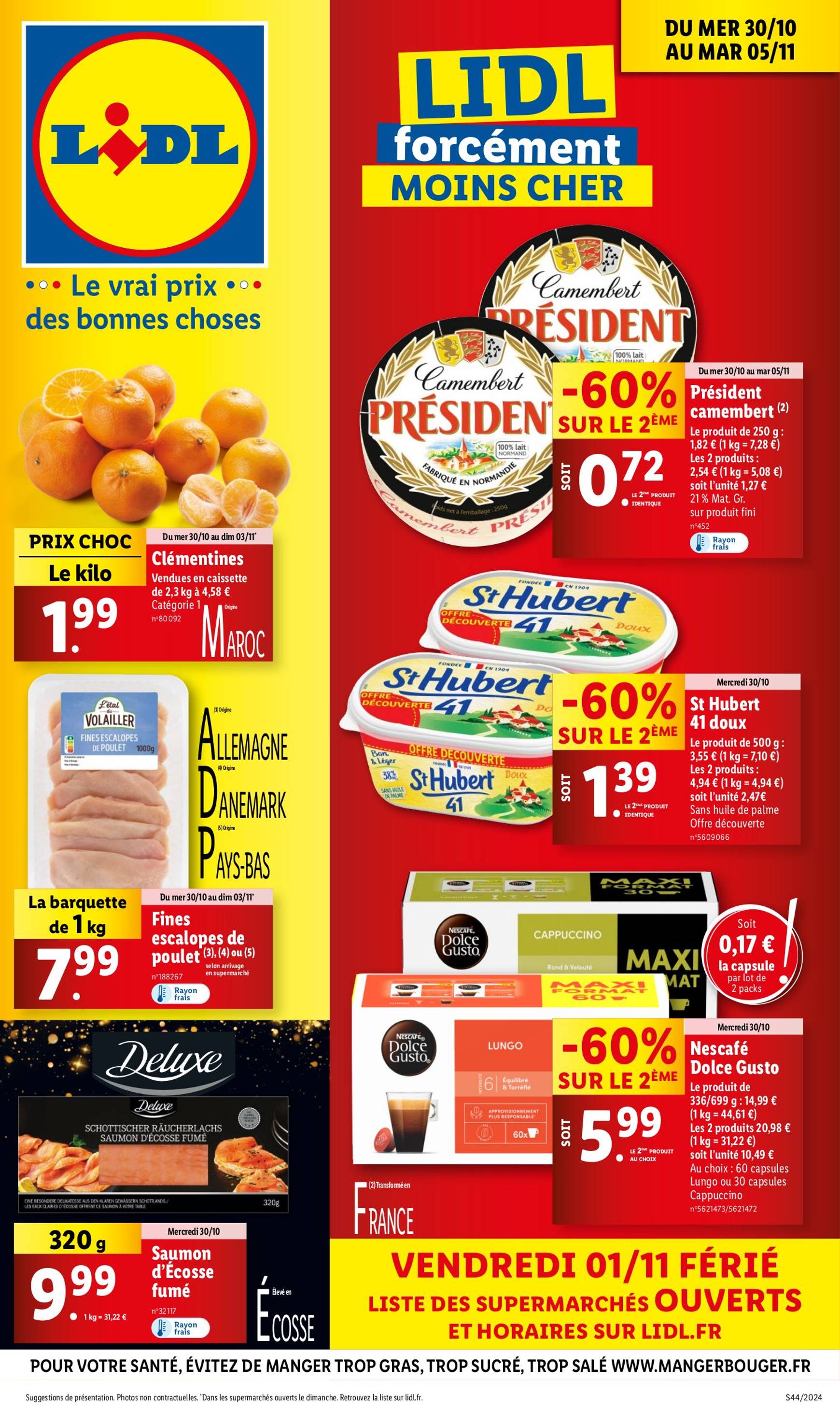 Catalogue Lidl valable dès 30.10. - 05.11.