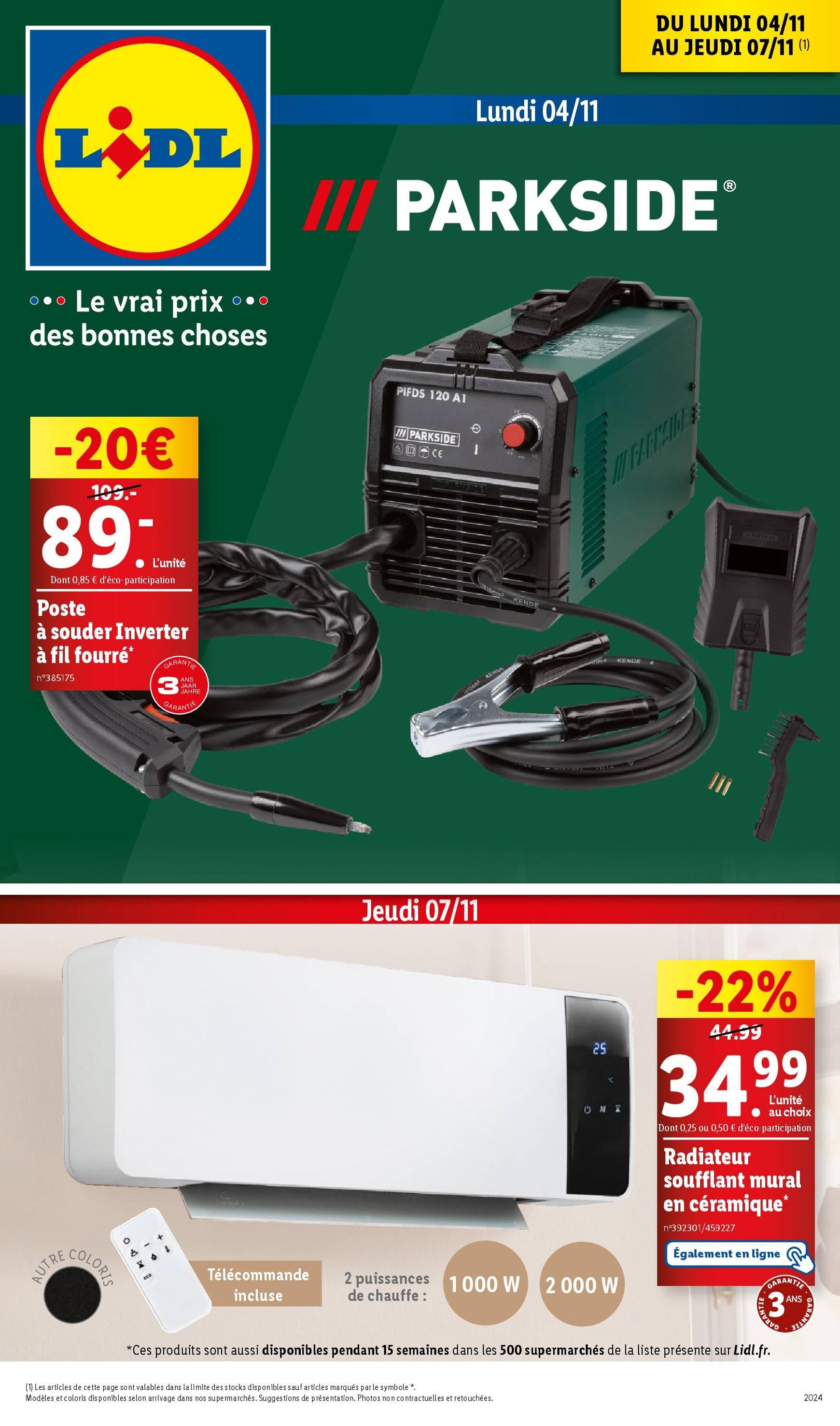 Catalogue Lidl valable dès 04.11. - 07.11.