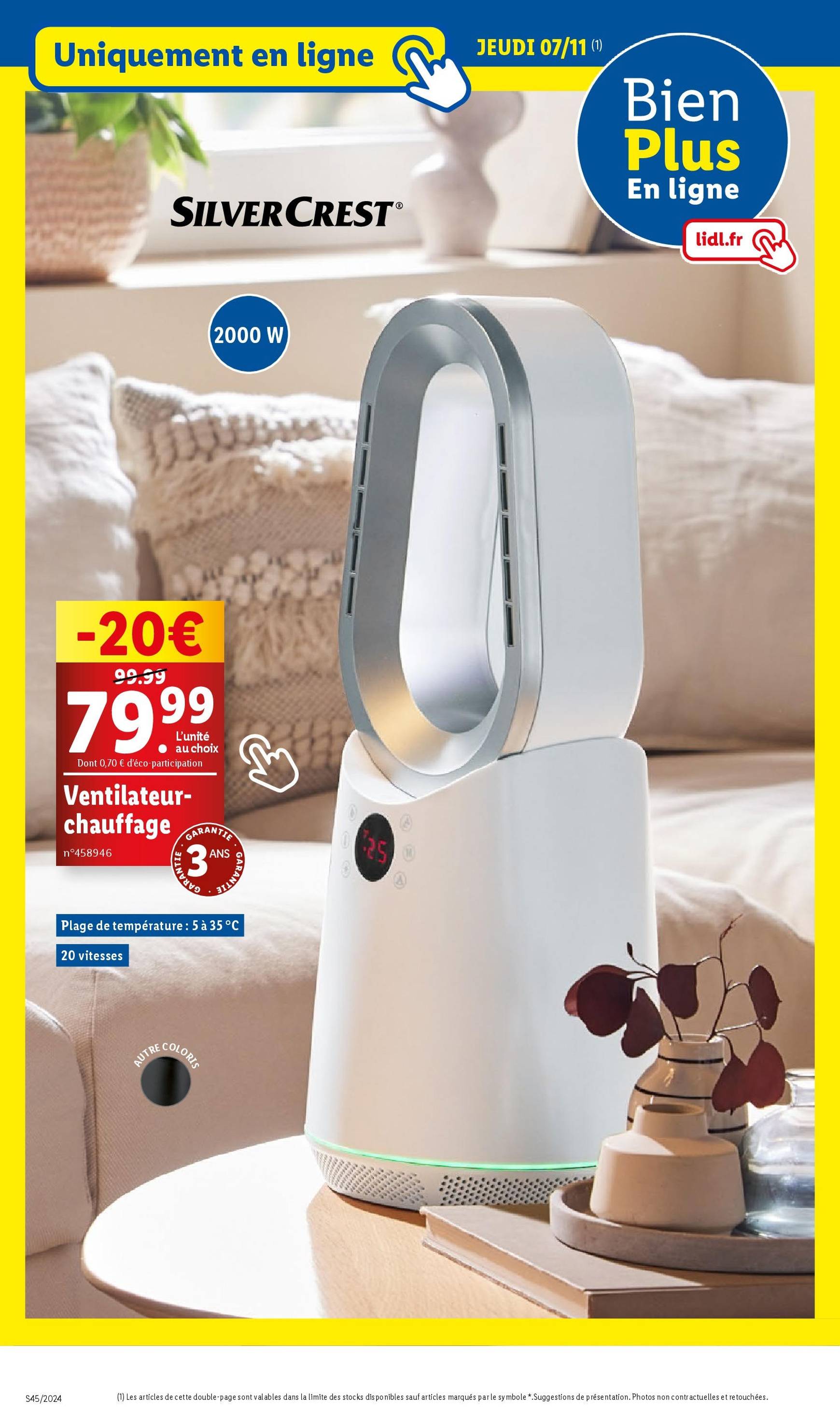 Catalogue Lidl valable dès 07.11. - 11.11. 18