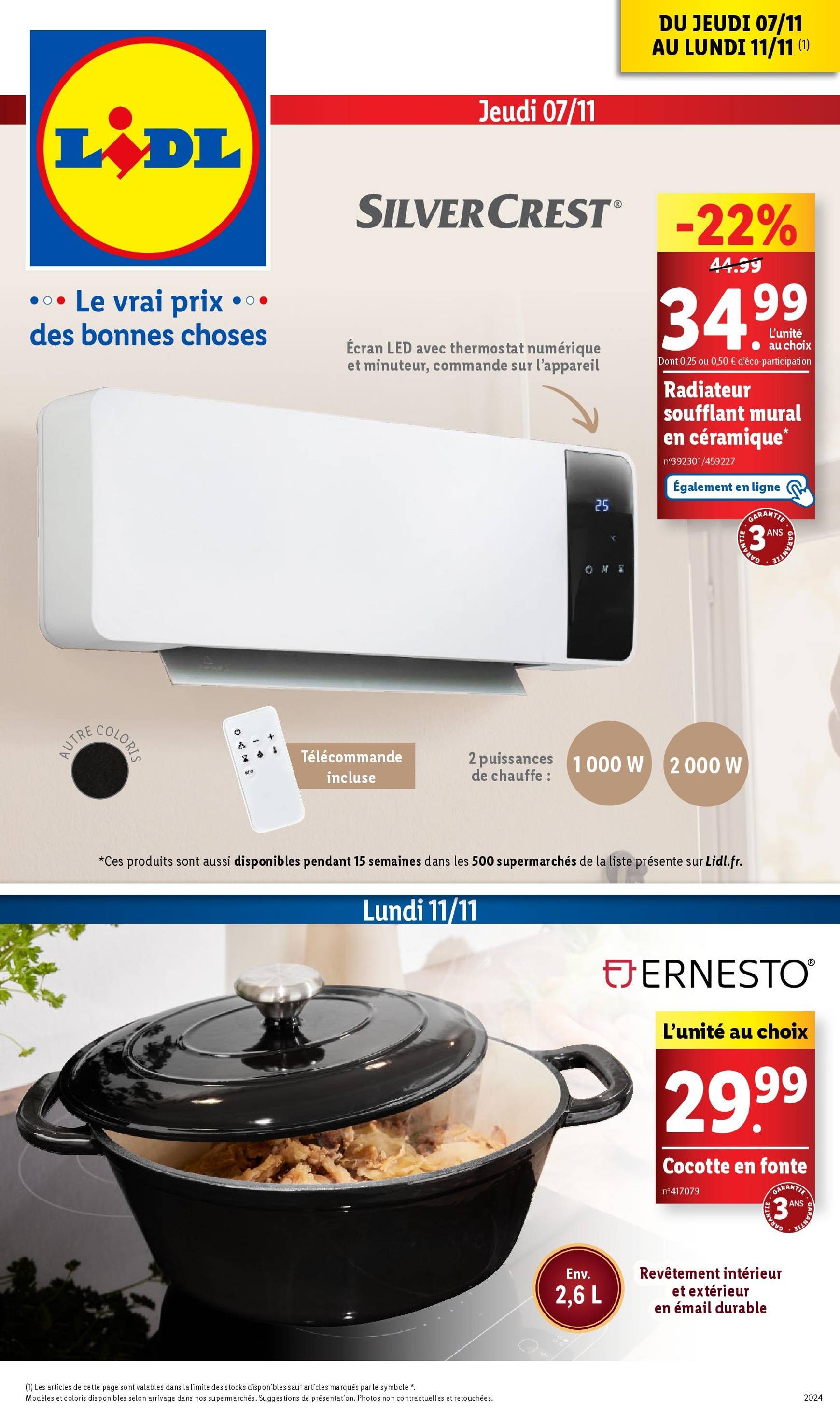 Catalogue Lidl valable dès 07.11. - 11.11.