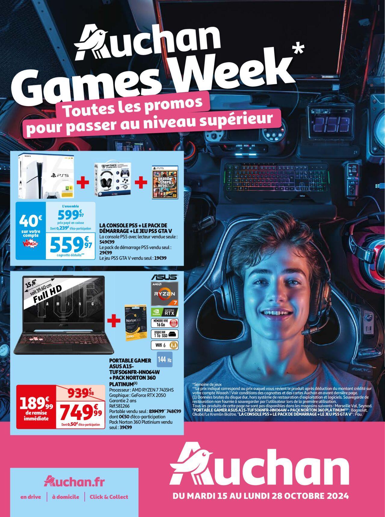 Auchan Games Week : passez au niveau supérieur à partir du 15/10/2024 - 28/10/2024