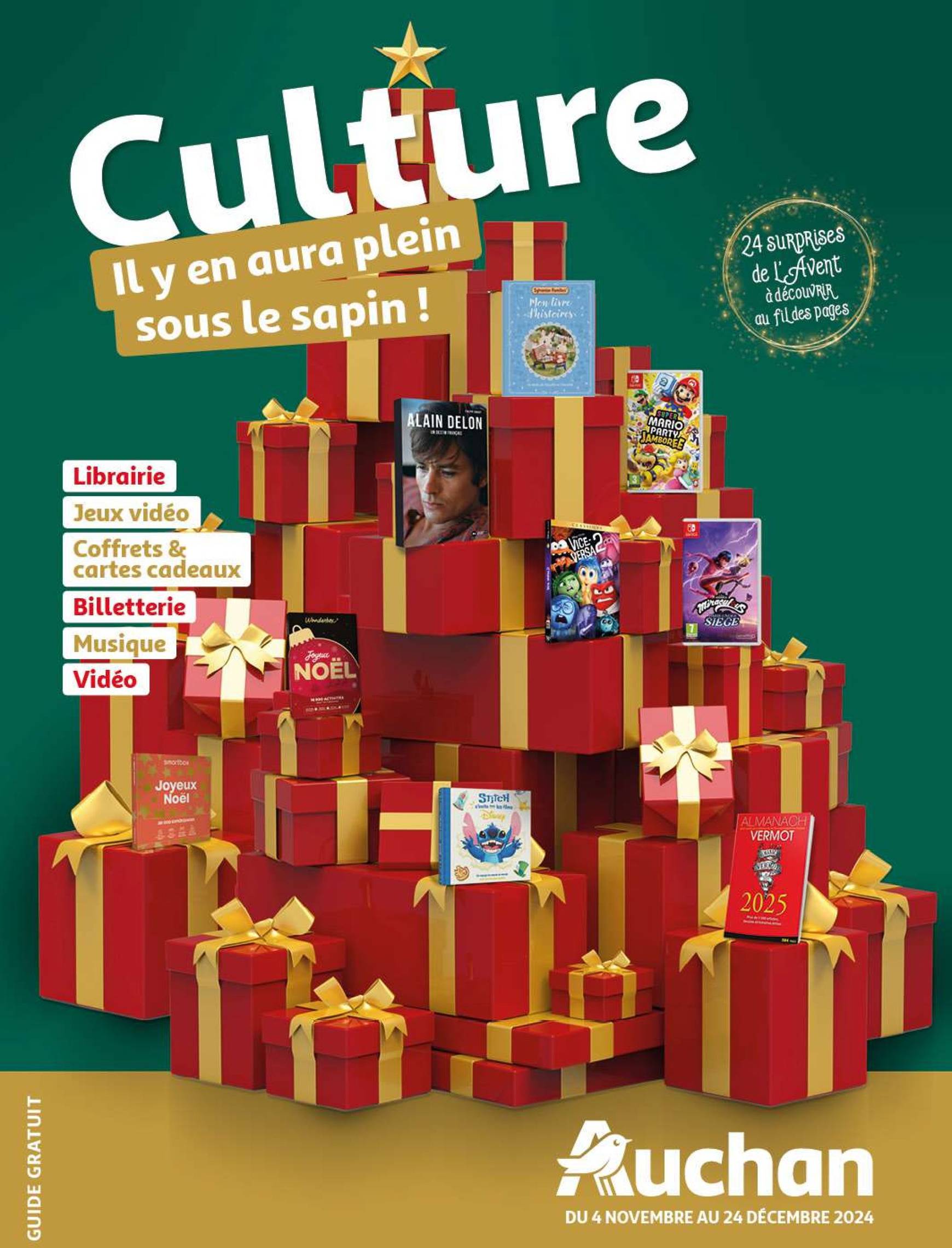 Catalogue Auchan - Culture : il y aura plein de surprises sous le sapin valable dès 04.11. - 24.12.