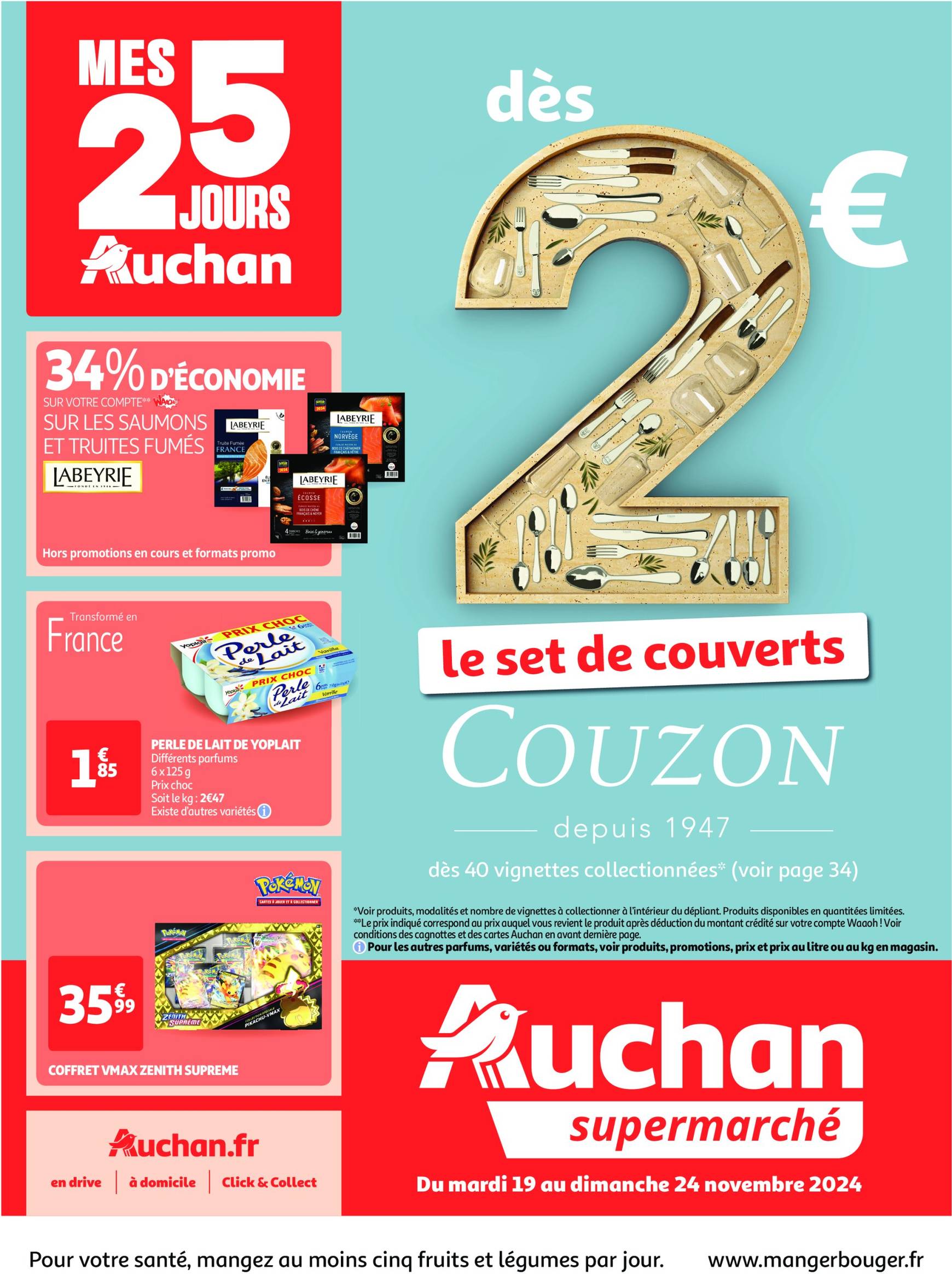 Catalogue Auchan supermarché - Mes 25 jours Auchan, encore des promos dans mon super ! valable dès 19.11. - 24.11.