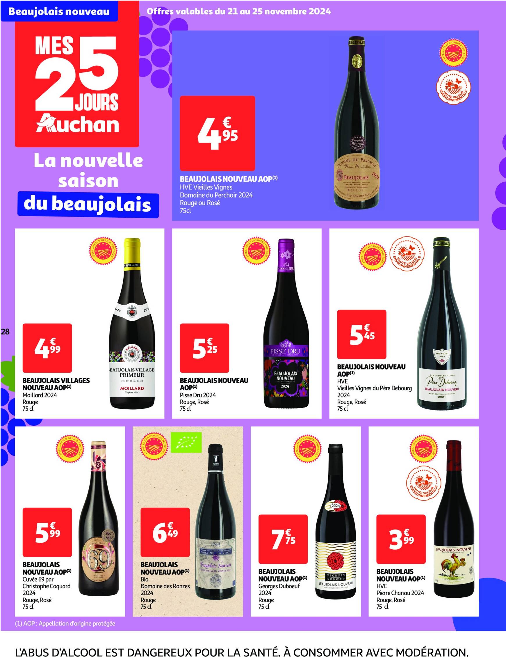 Catalogue Auchan supermarché - Mes 25 jours Auchan, encore des promos dans mon super ! valable dès 19.11. - 24.11. 28