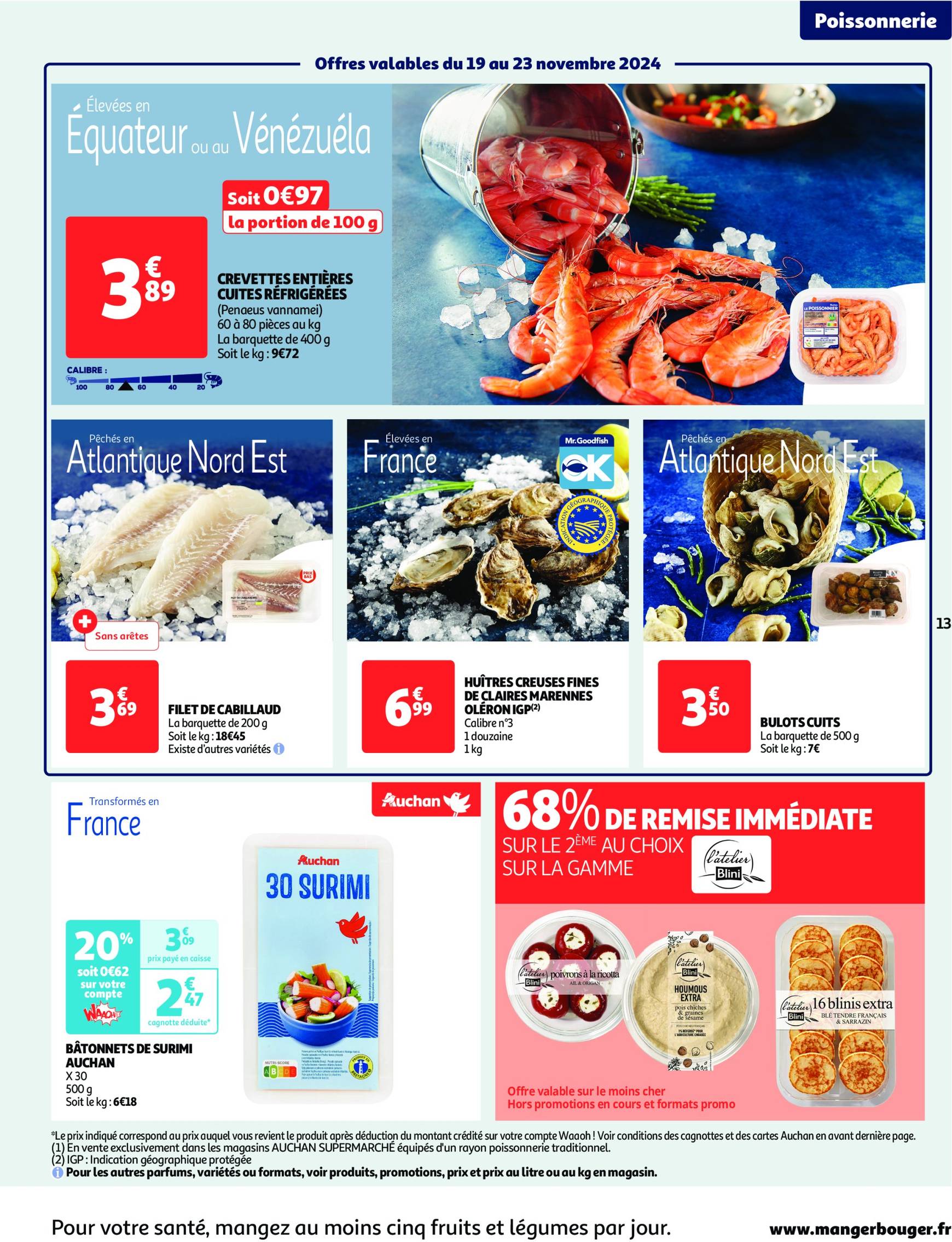 Catalogue Auchan supermarché - Mes 25 jours Auchan, encore des promos dans mon super ! valable dès 19.11. - 24.11. 13