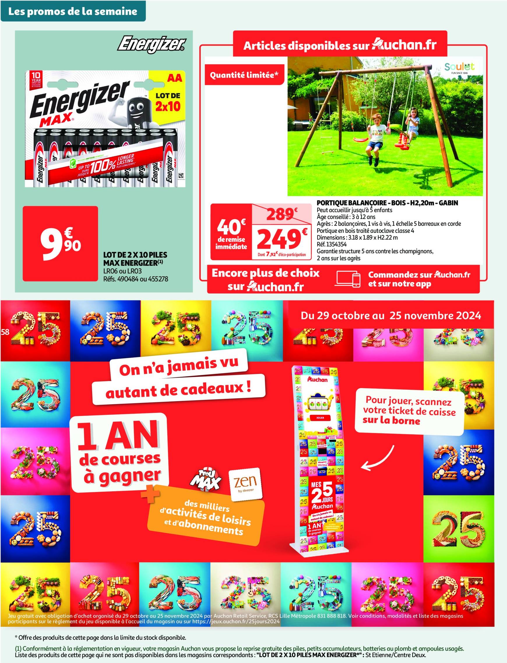 Catalogue Auchan - Mes 25 jours Auchan, et encore plus de promos ! valable dès 19.11. - 25.11. 58