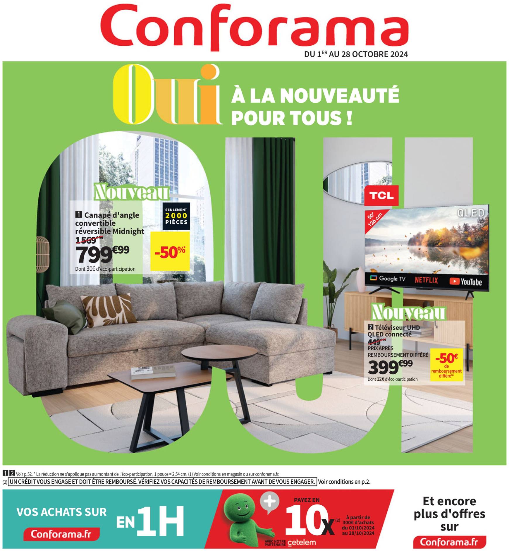 Catalogue Conforama valable dès 01.10. - 28.10.