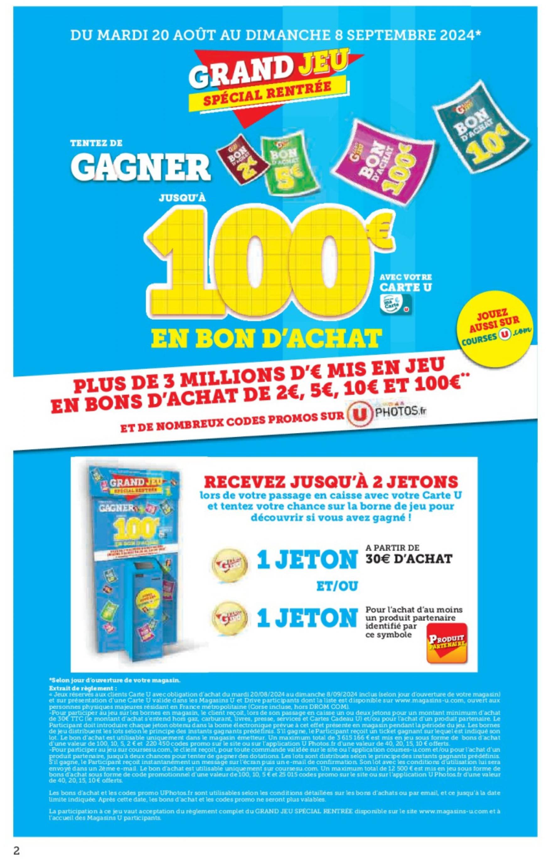 Catalogue Super U - La quinzaine des prix ultra bas Spécial Rentrée valable dès 20.08. - 08.09.