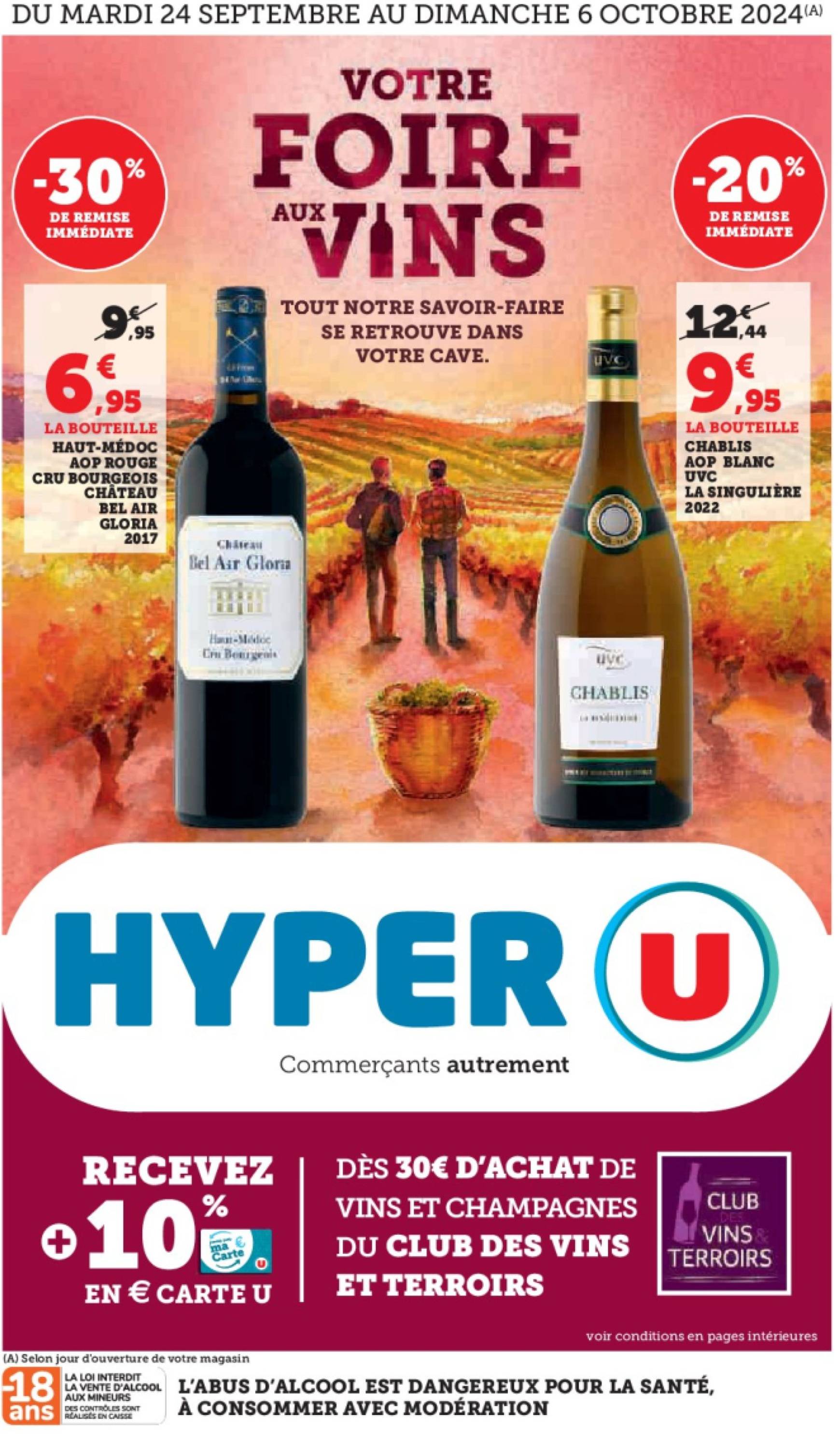 Catalogue Hyper U - Foire aux vins ! valable dès 24.09. - 06.10.