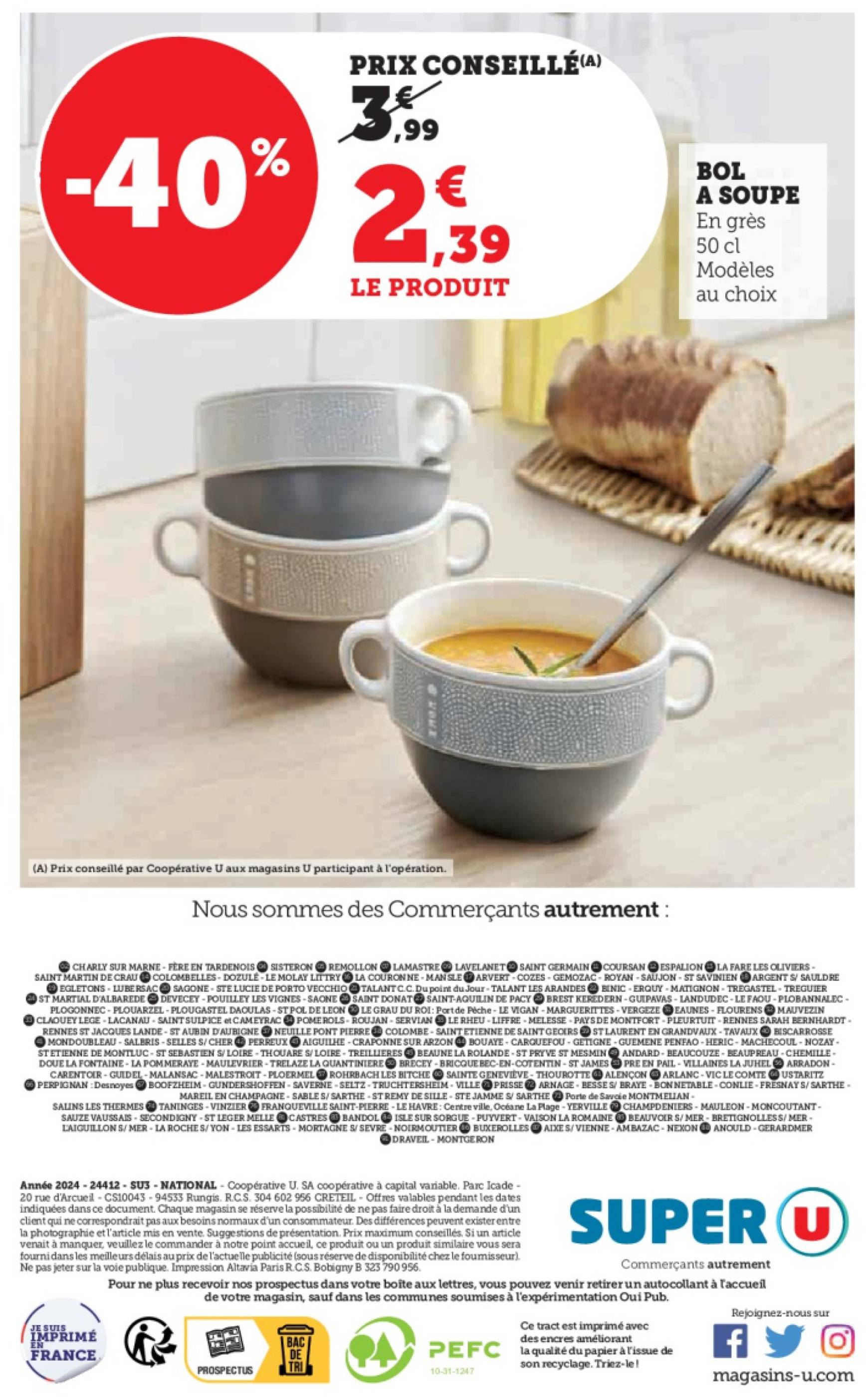 Catalogue Super U - La maison à prix bas valable dès 08.10. - 20.10. 16