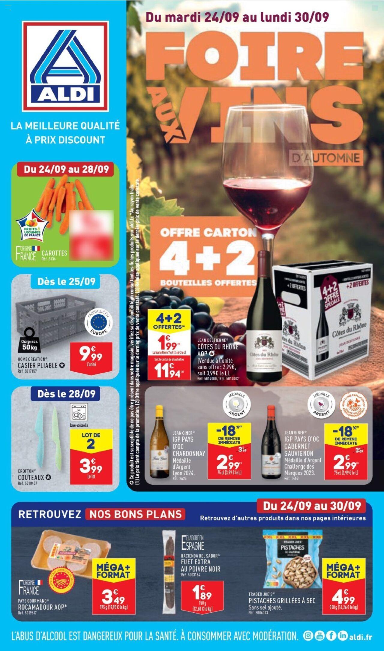 Aldi catalogue semaine 39 à partir du 24/09/2024 - 30/09/2024