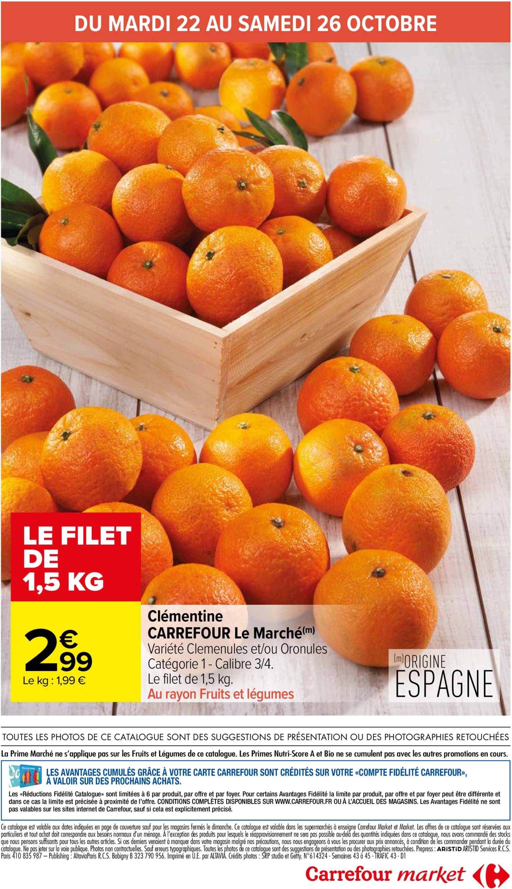 Catalogue Carrefour Market valable dès 22.10. - 03.11. 2