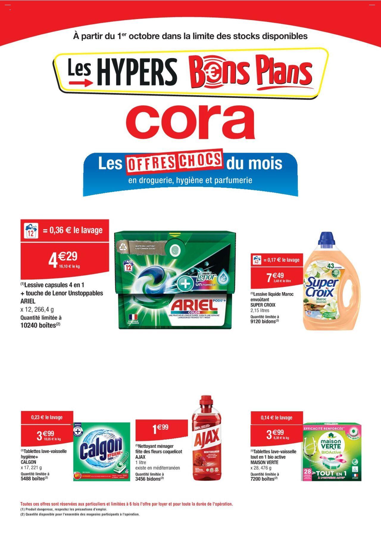 Cora Les offres chocs du mois à partir du 01/10/2024 - 12/10/2024