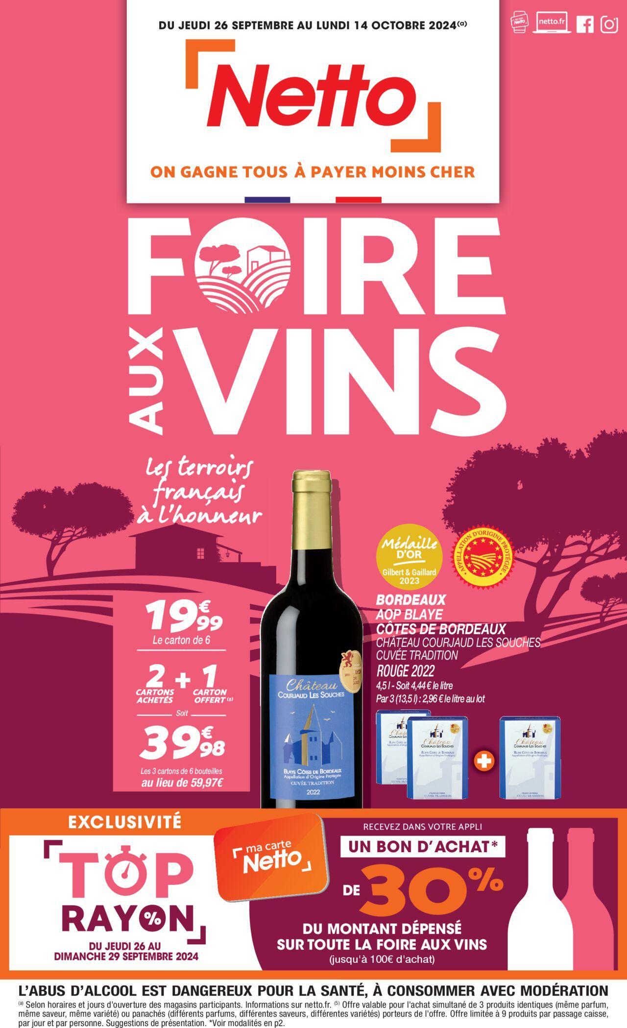 Netto Foire aux Vins à partir du 26/09/2024 - 14/10/2024