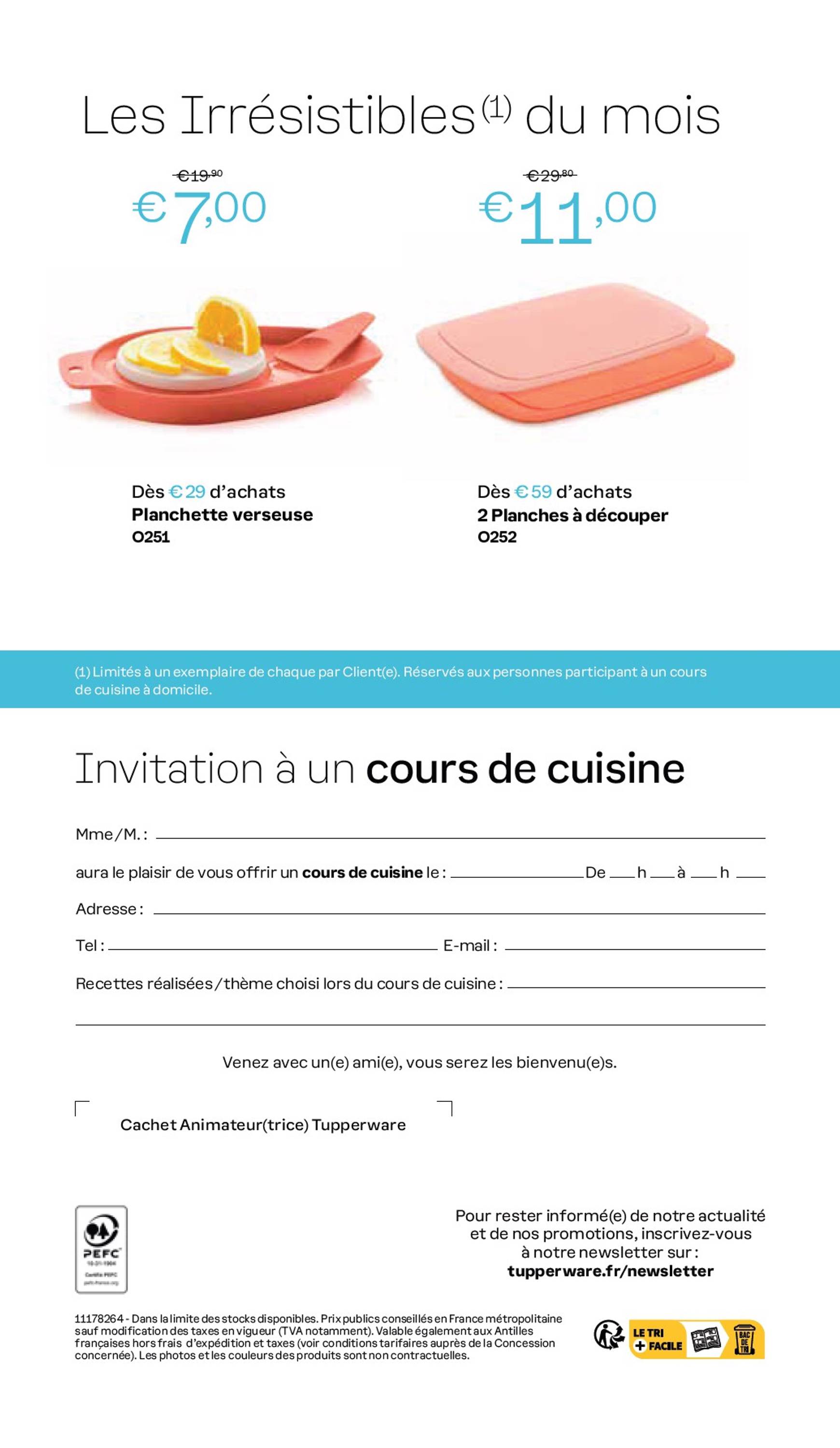 Catalogue Tupperware valable dès 05.08. - 01.09. 16