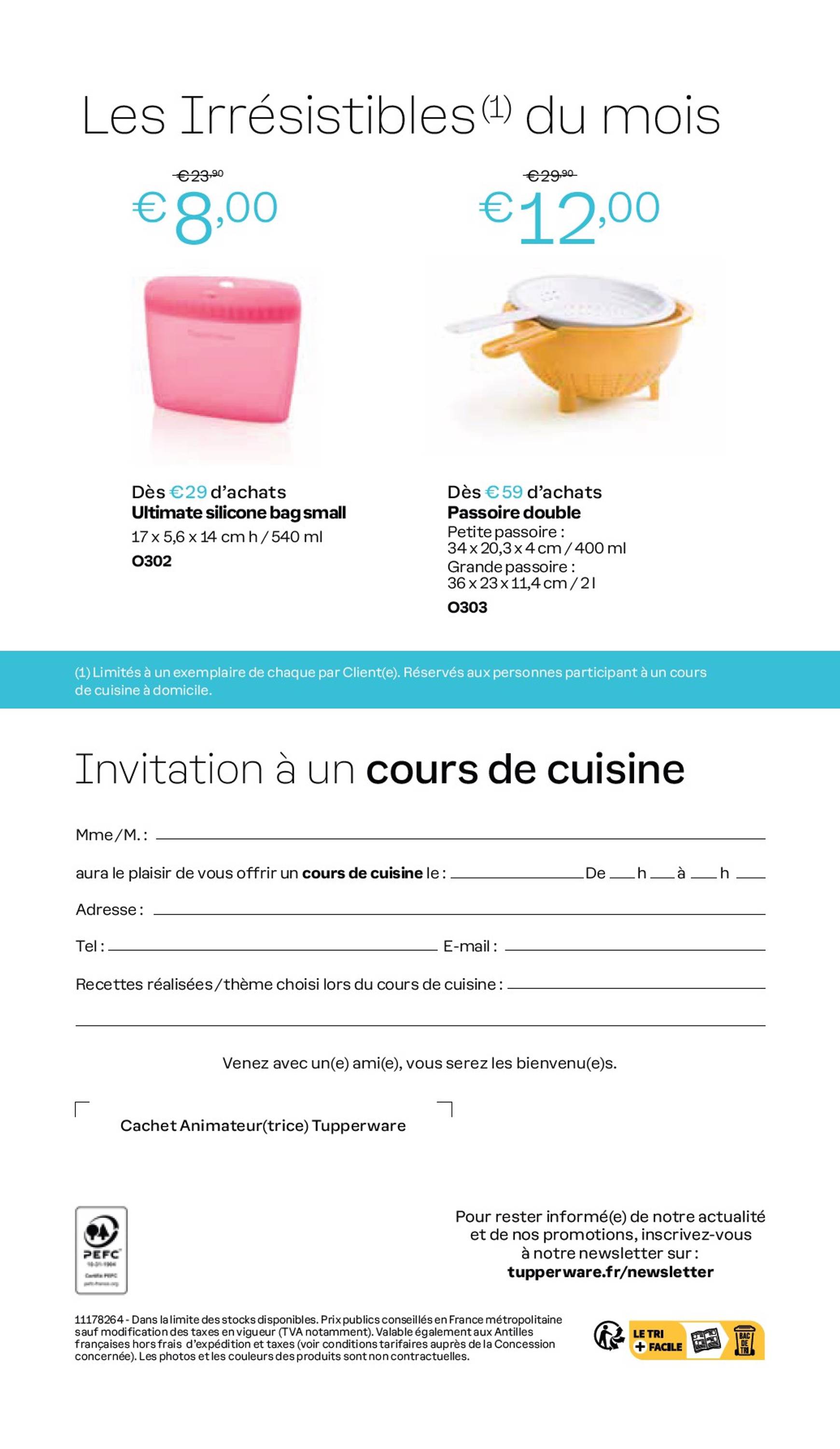 Catalogue Tupperware valable dès 02.09. - 29.09. 11