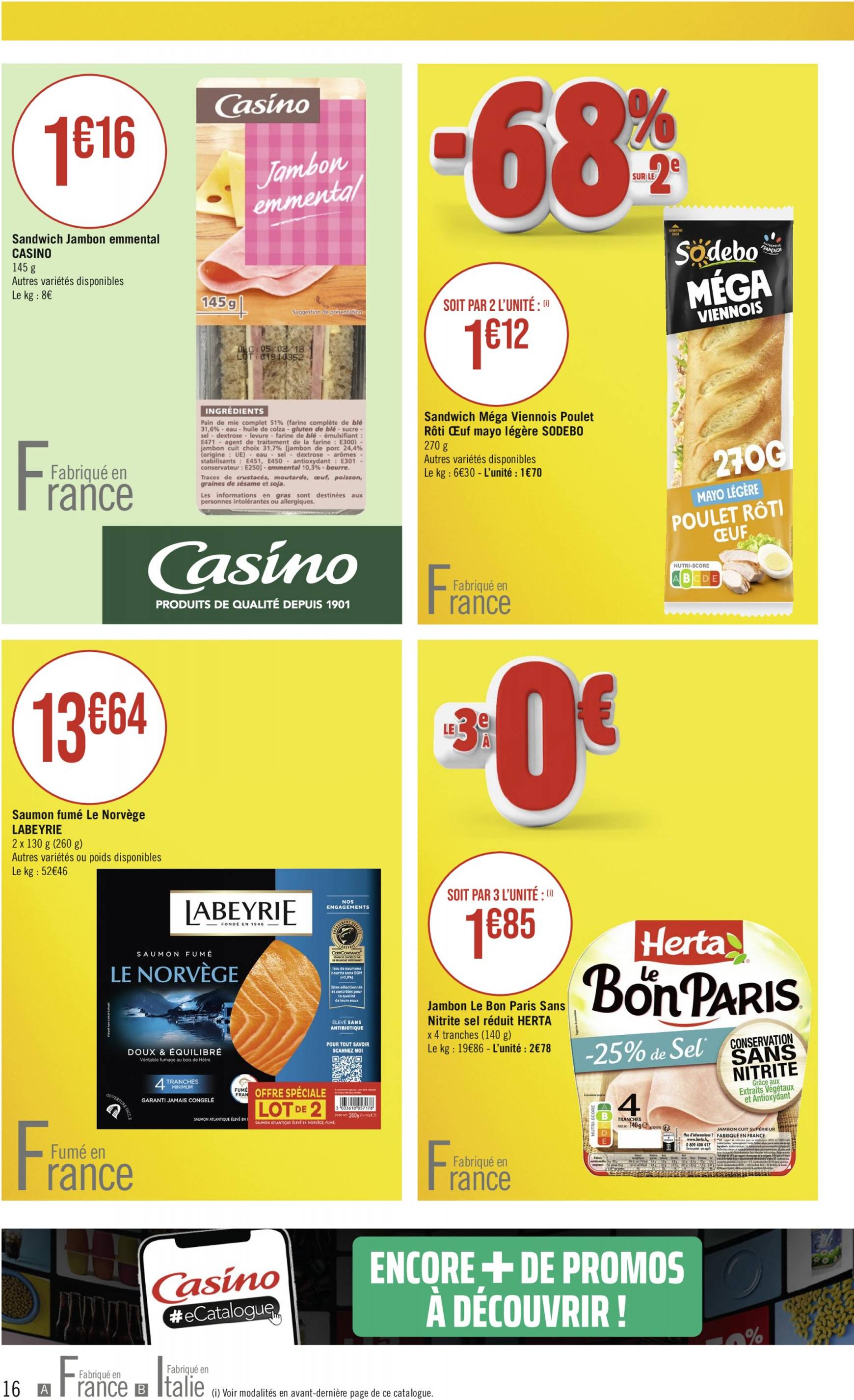 Catalogue Casino Supermarché valable dès 13.08. - 25.08. 16