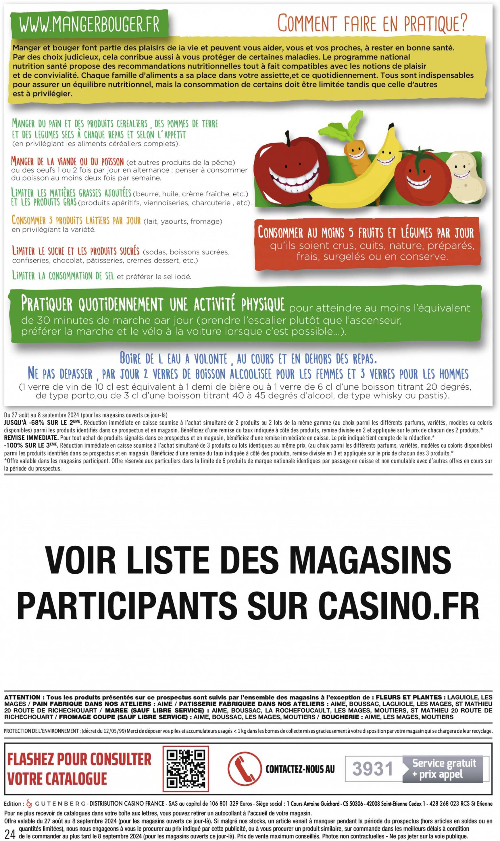 Catalogue Casino Supermarché valable dès 27.08. - 08.09. 24