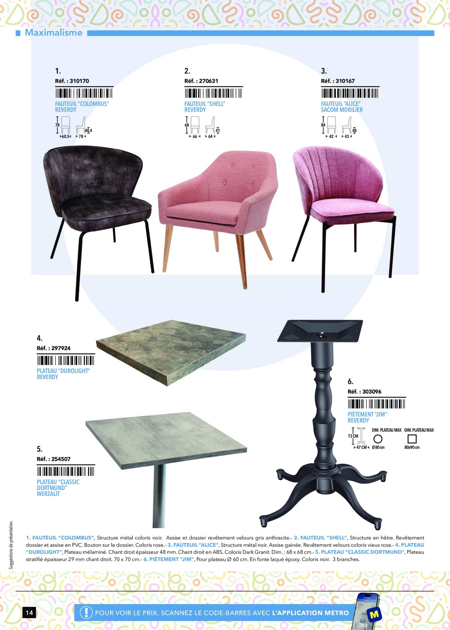 Catalogue Metro - #tendance mobilier de salle & art de la table valable dès 14.11. - 31.12. 14