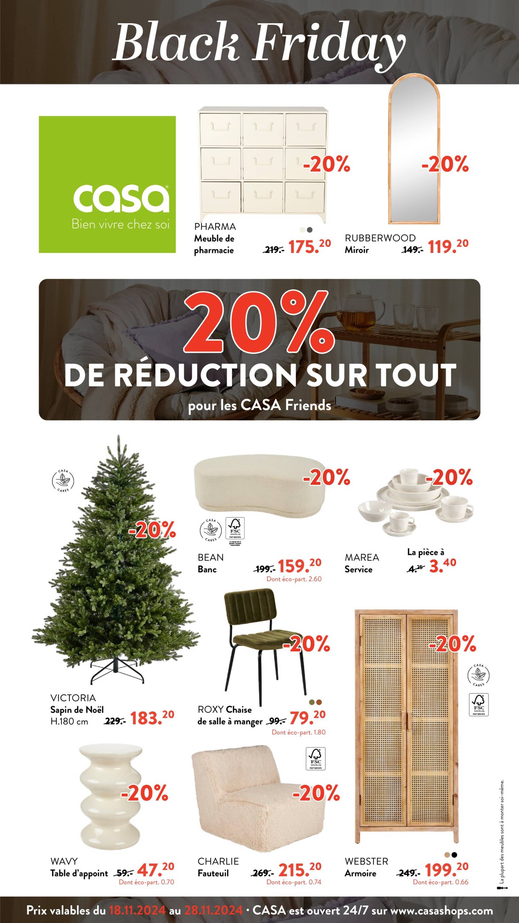 Catalogue Casa - Black Friday valable dès 18.11. - 28.11.