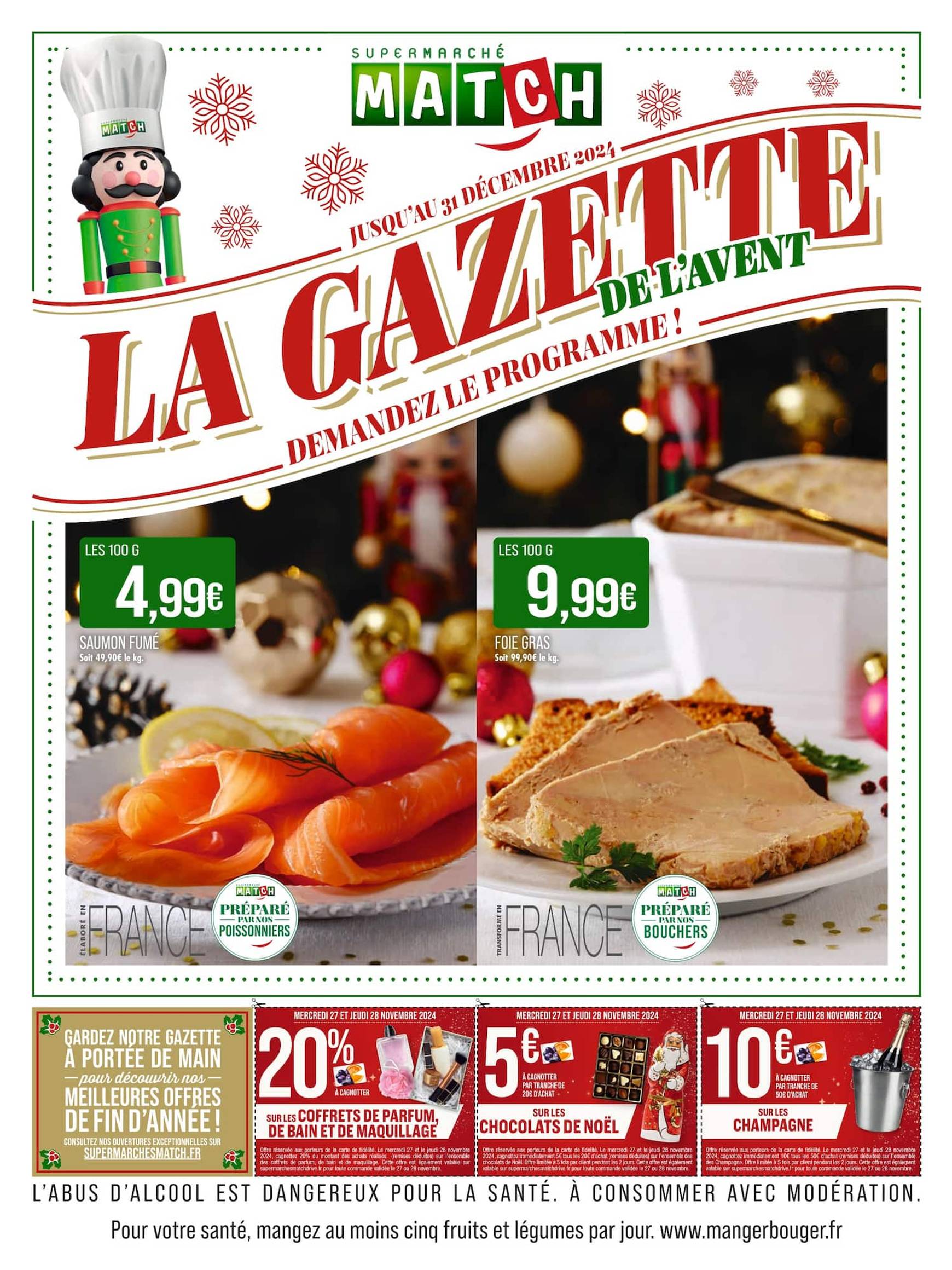 Catalogue Match - La Gazette De L’Avent valable dès 06.11. - 31.12.