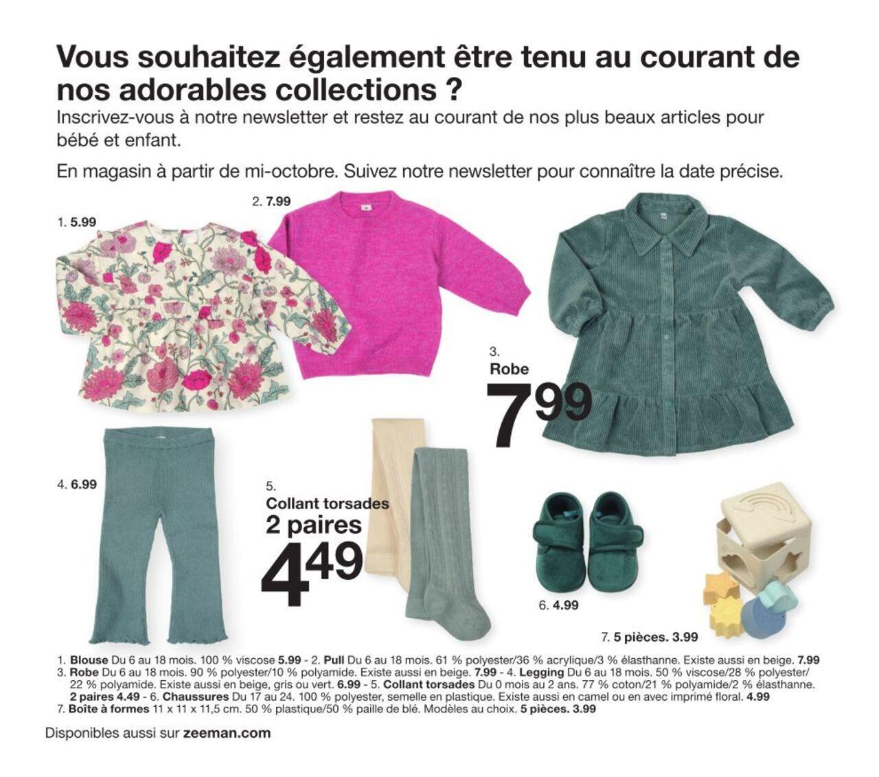 Zeeman Catalogue Bébé à partir du 01/08/2024 30