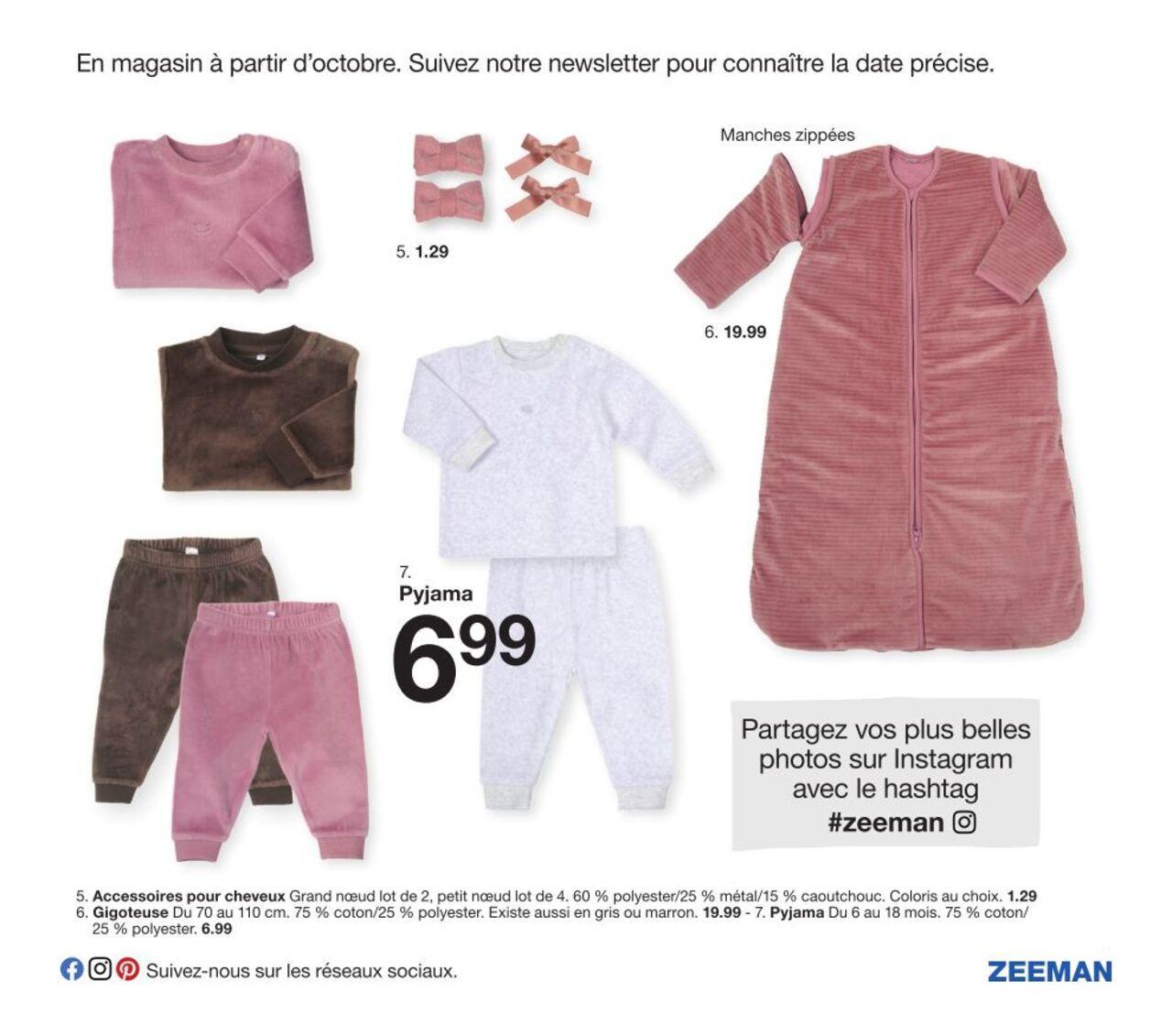 Zeeman Catalogue Bébé à partir du 01/08/2024 11