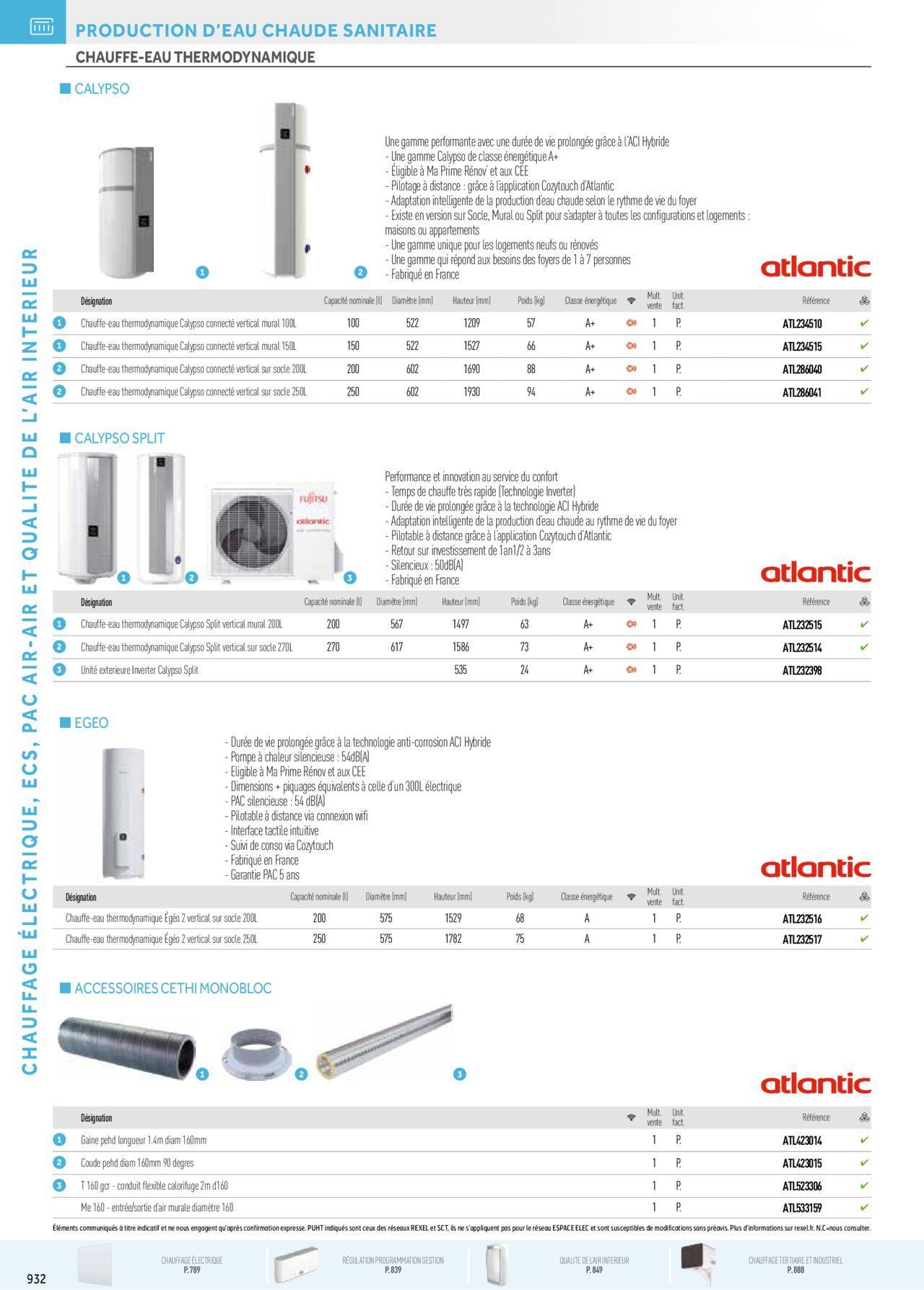 Rexel Chauffage Electrique, Eau Chaude Sanitaire, Climatisation, Ventilation et Photovoltaïque à partir du 01/12/2023 - 31/12/2024 148