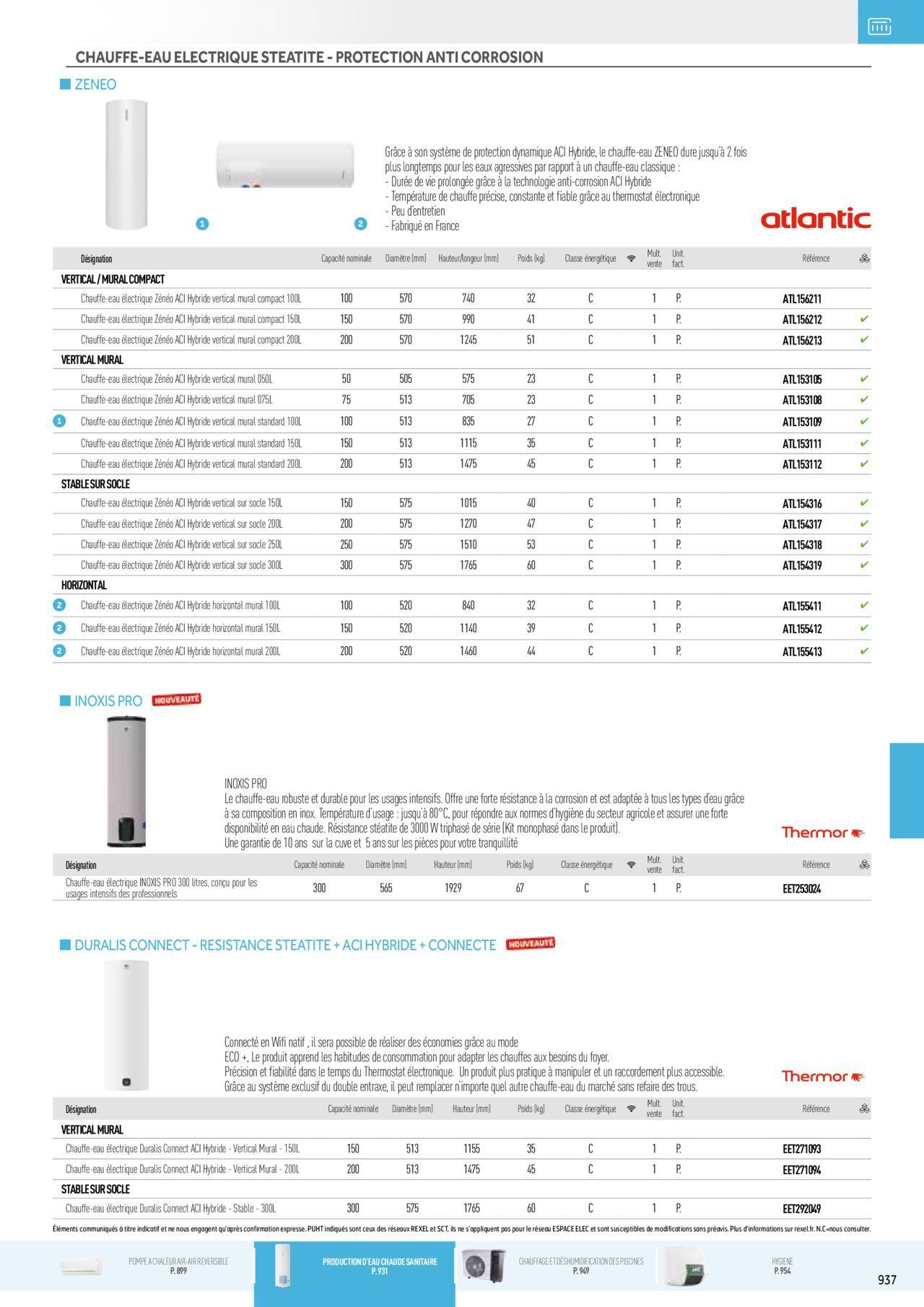 Rexel Chauffage Electrique, Eau Chaude Sanitaire, Climatisation, Ventilation et Photovoltaïque à partir du 01/12/2023 - 31/12/2024 153