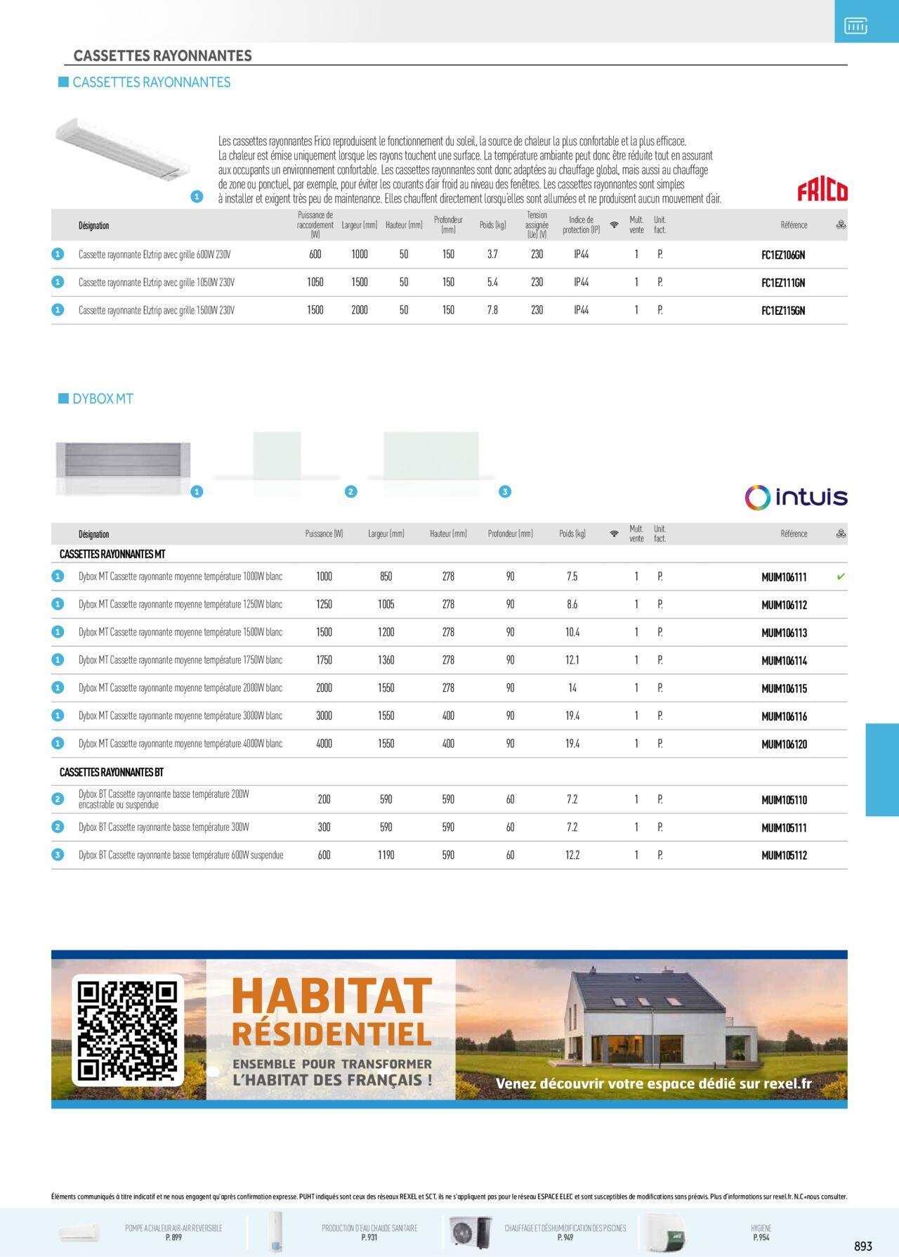 Rexel Chauffage Electrique, Eau Chaude Sanitaire, Climatisation, Ventilation et Photovoltaïque à partir du 01/12/2023 - 31/12/2024 109