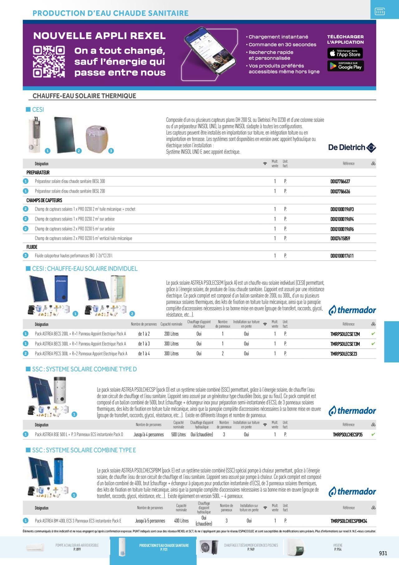 Rexel Chauffage Electrique, Eau Chaude Sanitaire, Climatisation, Ventilation et Photovoltaïque à partir du 01/12/2023 - 31/12/2024 147