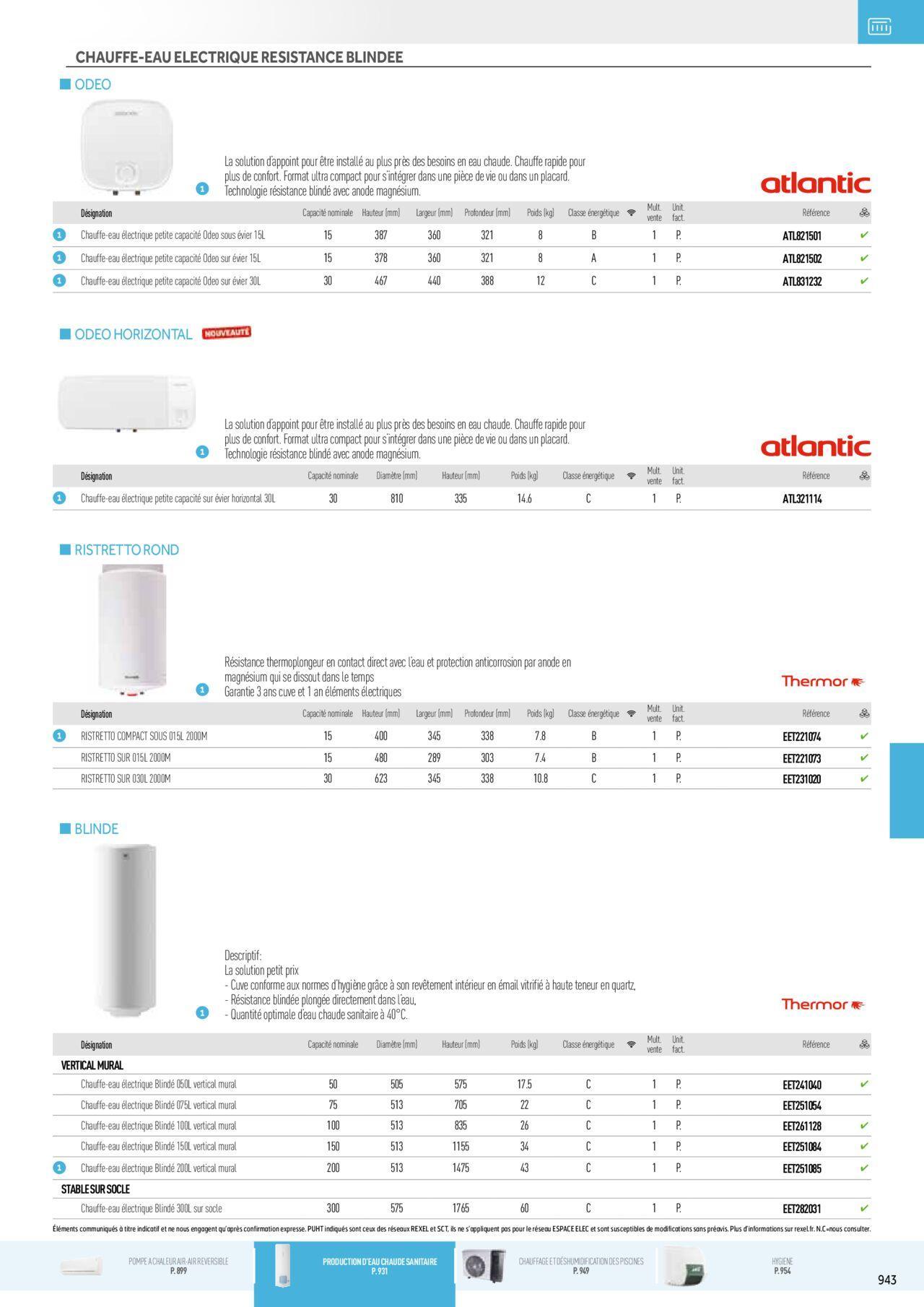 Rexel Chauffage Electrique, Eau Chaude Sanitaire, Climatisation, Ventilation et Photovoltaïque à partir du 01/12/2023 - 31/12/2024 159