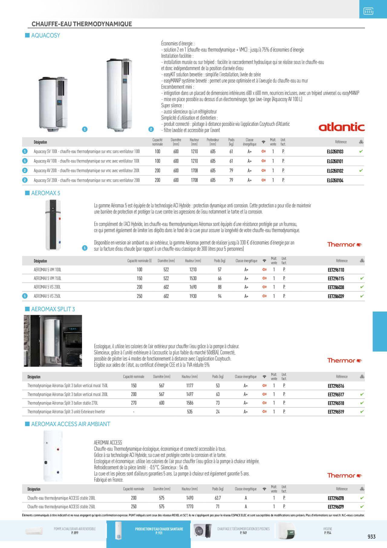 Rexel Chauffage Electrique, Eau Chaude Sanitaire, Climatisation, Ventilation et Photovoltaïque à partir du 01/12/2023 - 31/12/2024 149