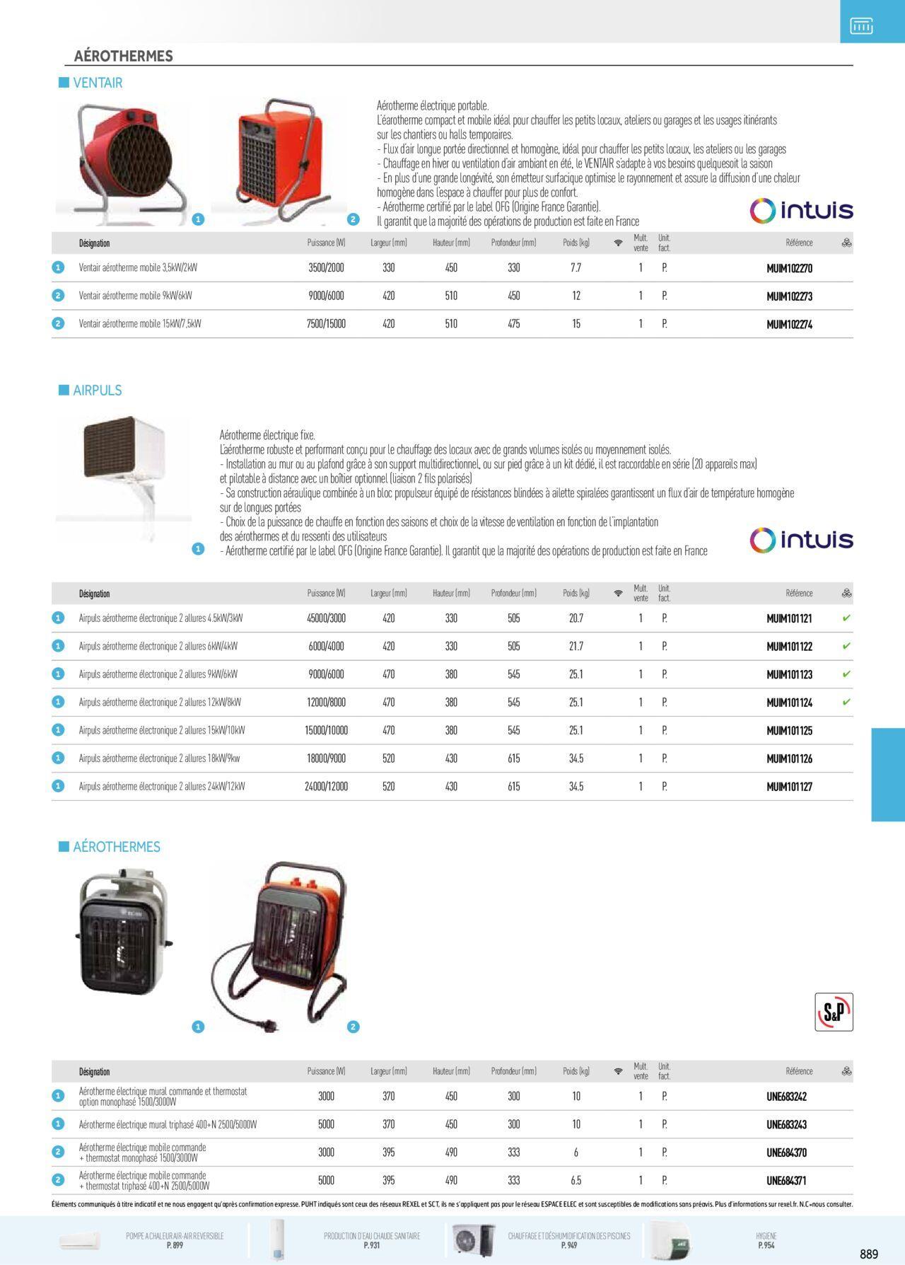 Rexel Chauffage Electrique, Eau Chaude Sanitaire, Climatisation, Ventilation et Photovoltaïque à partir du 01/12/2023 - 31/12/2024 105