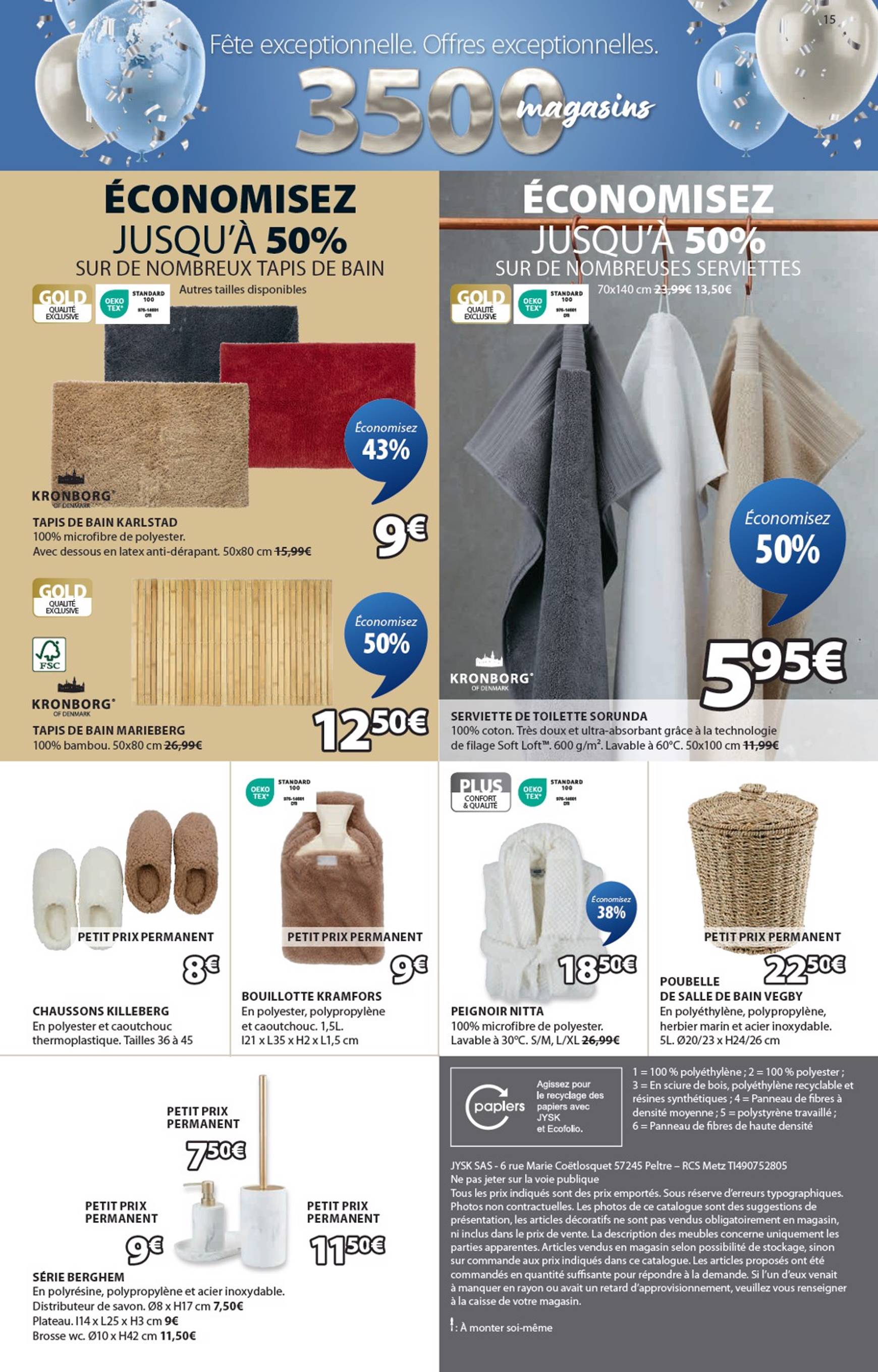 Catalogue JYSK - Offres exceptionnelles valable dès 01.10. - 14.10. 15