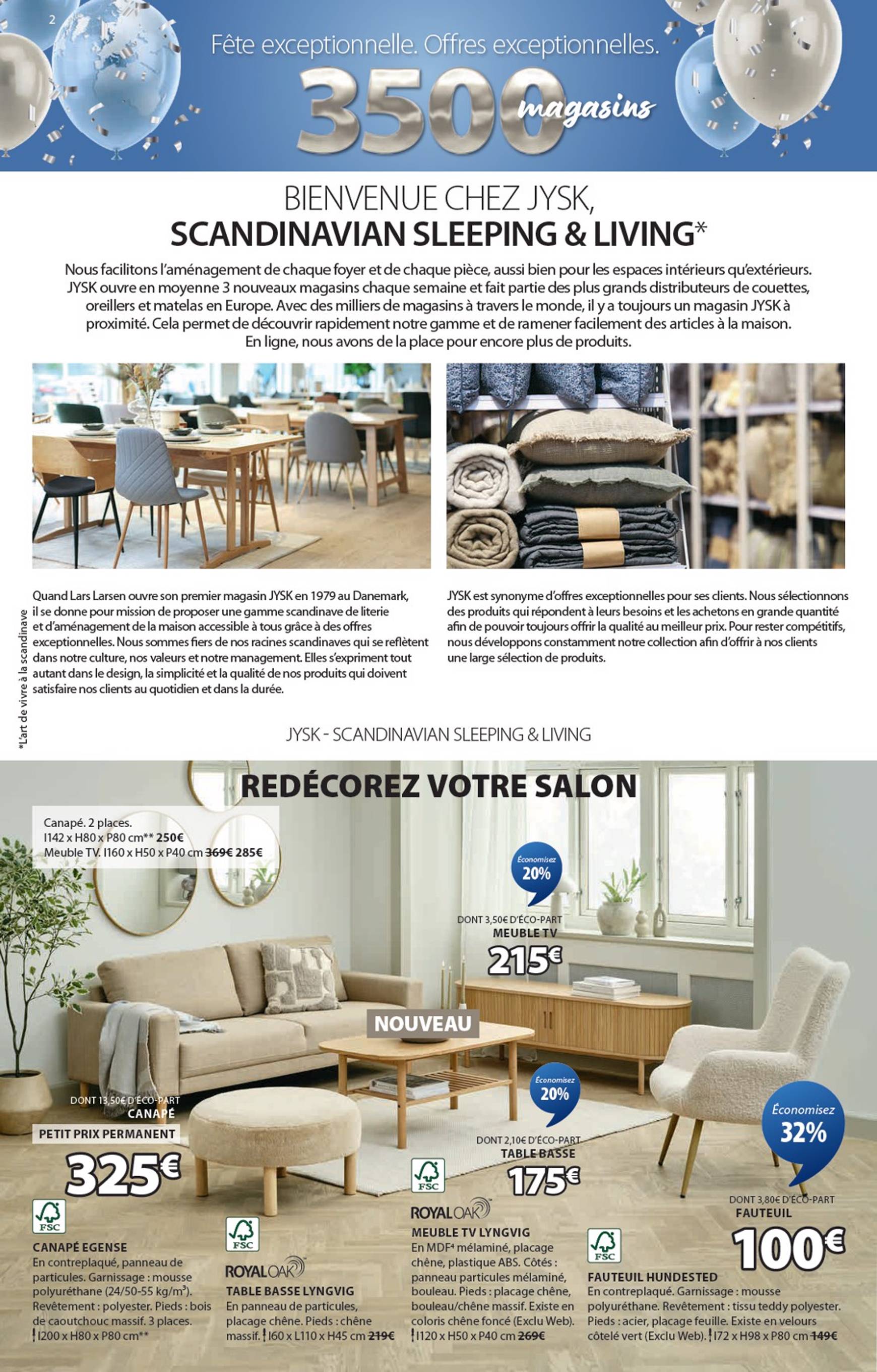 Catalogue JYSK - Offres exceptionnelles valable dès 01.10. - 14.10. 2