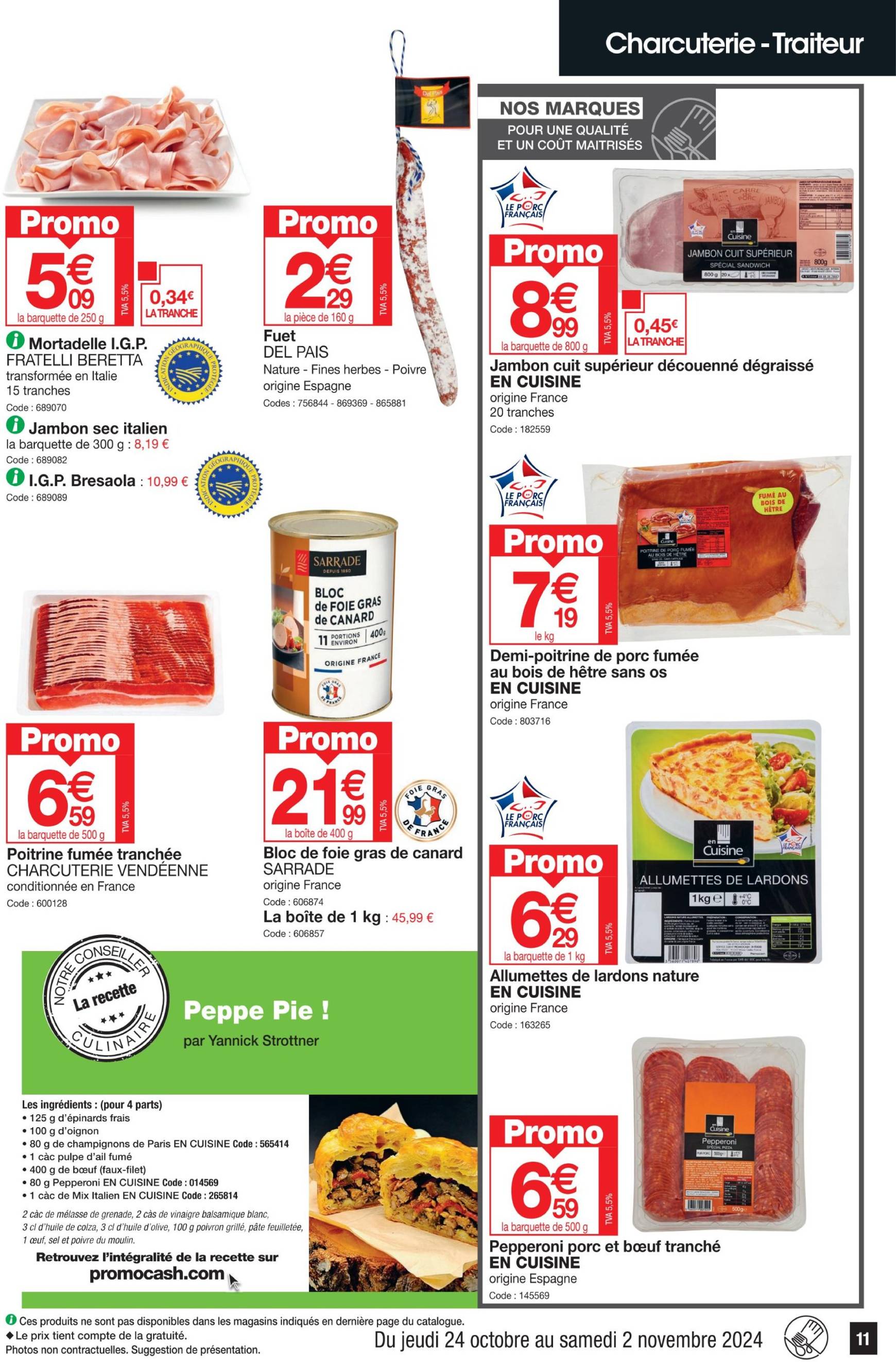 Catalogue Promocash valable dès 24.10. - 02.11. 11